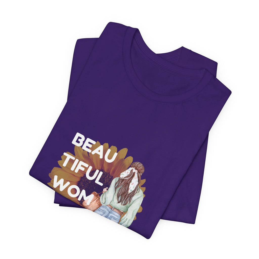 Beautiful Woman Unisex Jersey Tee - Empowering, Casual Wear, Gift for Her, Self-Love Shirt, Inspirational Everyday Apparel