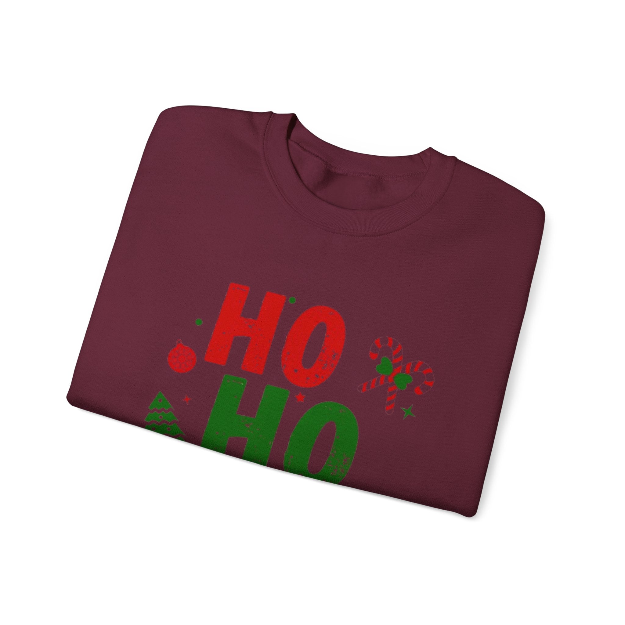 Festive Ho Ho Ho Sweatshirt for Holiday Cheer, Christmas Gift, Cozy Winter Apparel, Family Gatherings, Unisex Holiday Sweatshirt