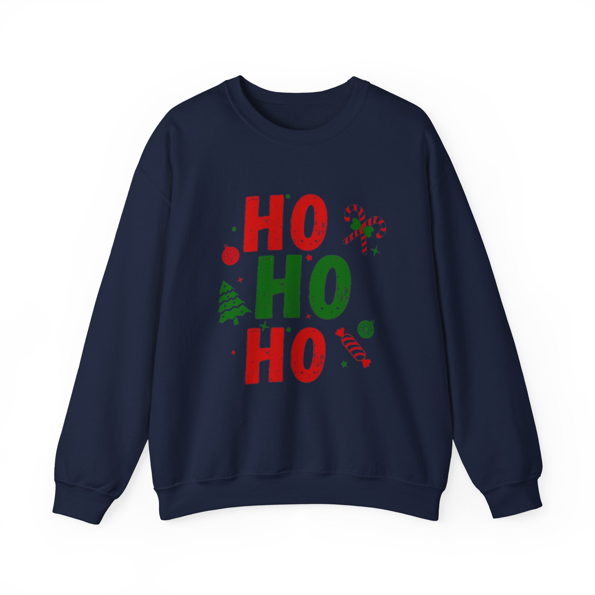 Festive Ho Ho Ho Sweatshirt for Holiday Cheer, Christmas Gift, Cozy Winter Apparel, Family Gatherings, Unisex Holiday Sweatshirt