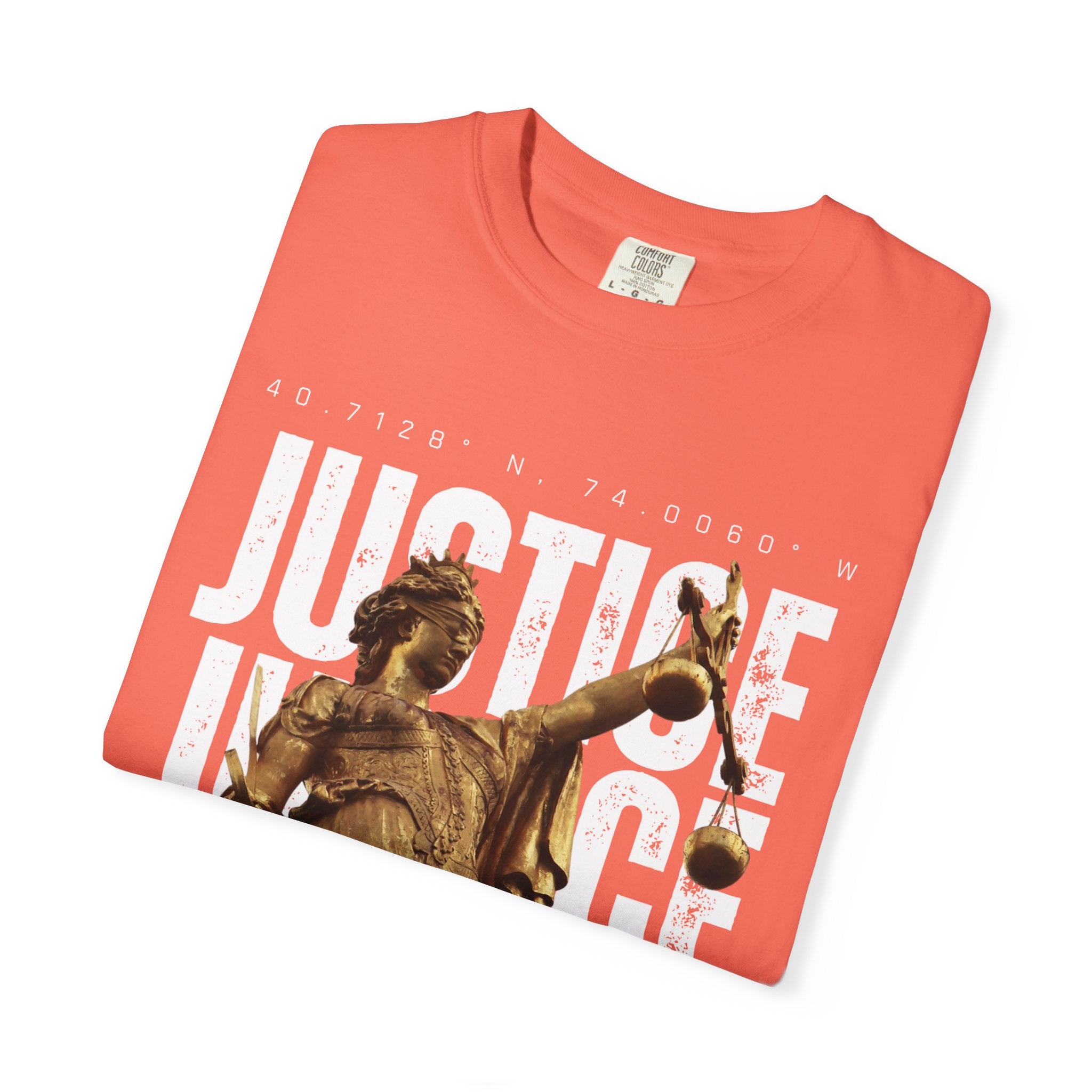 Justice Statue Unisex T-shirt, Casual Wear, Inspirational Gift, Equality Shirt, Art-Inspired Clothing, Birthday Gift, Statement Tees