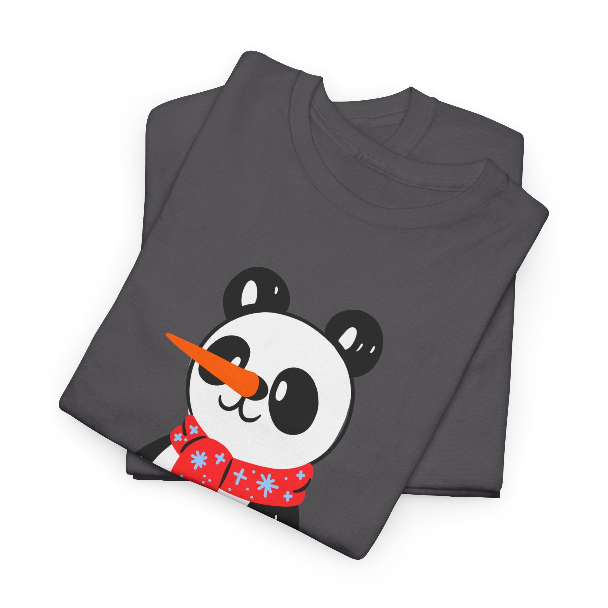 Cute Merry Christmas Panda Tee for Holiday Cheer, Unisex Cotton T-Shirt, Fun Gift for Him & Her, Christmas Apparel, Winter Gathering