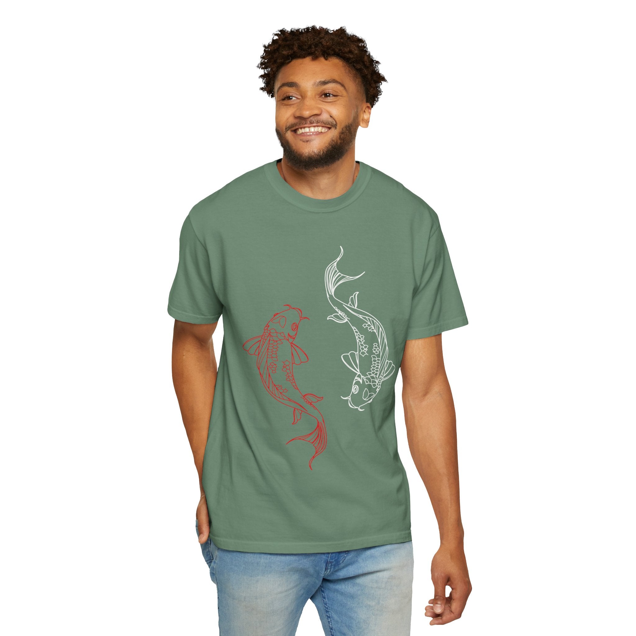 Koi Fish Unisex T-Shirt | Art Tee, Summer Style, Casual Wear, Gift for Nature Lovers, Zen & Peaceful Vibe