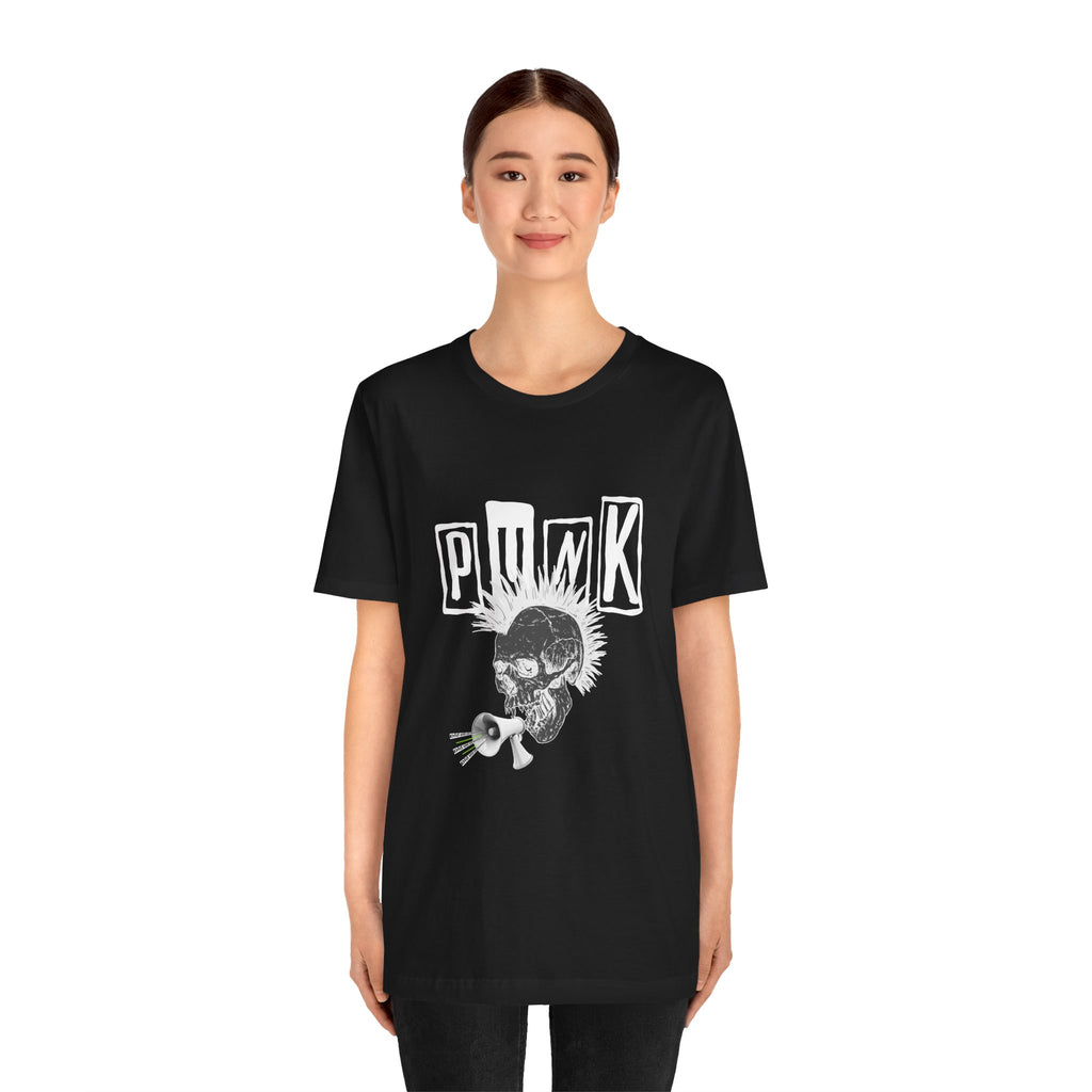Punk Skull Graphic Tee, Unisex T-Shirt, Alternative Fashion Shirt, Edgy Clothing, Gift for Music Lovers