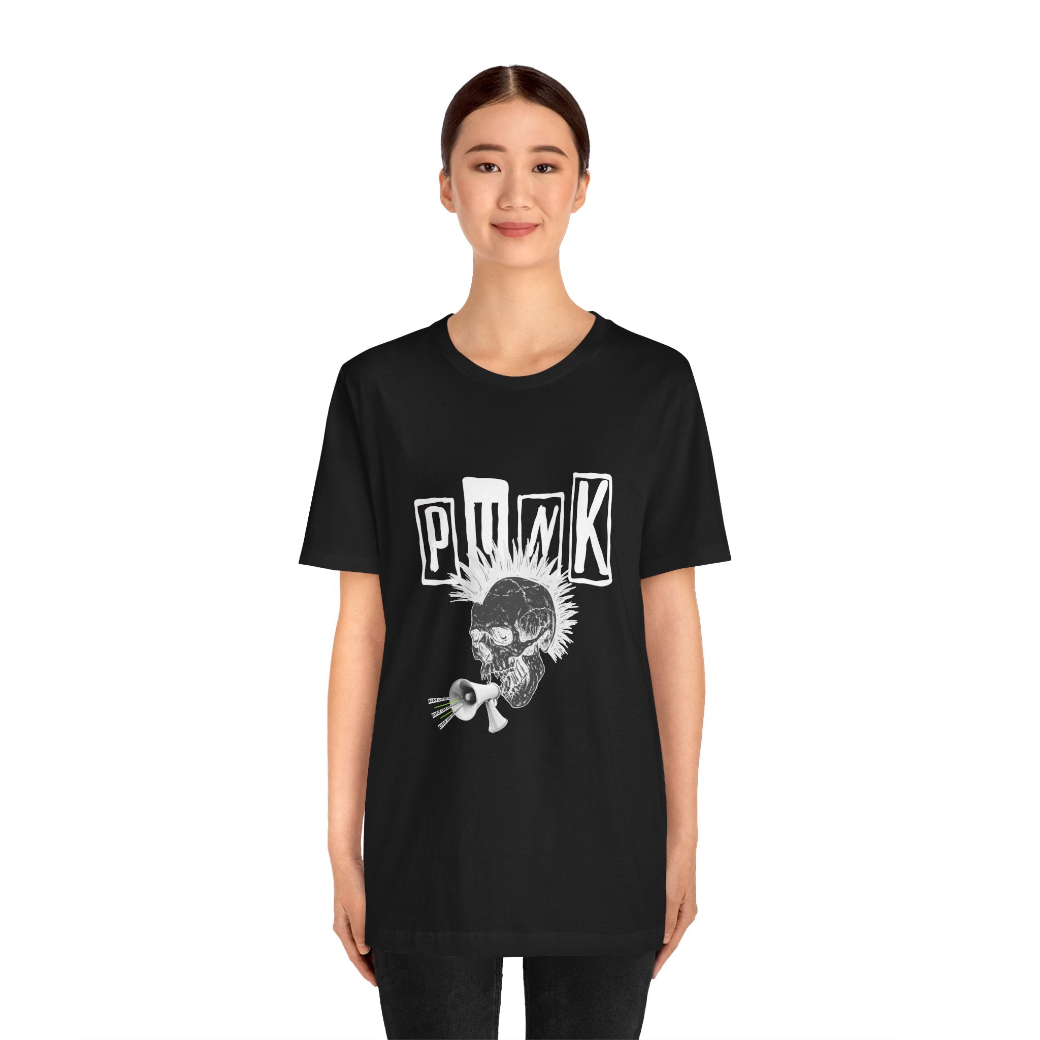 Punk Skull Graphic Tee, Unisex T-Shirt, Alternative Fashion Shirt, Edgy Clothing, Gift for Music Lovers