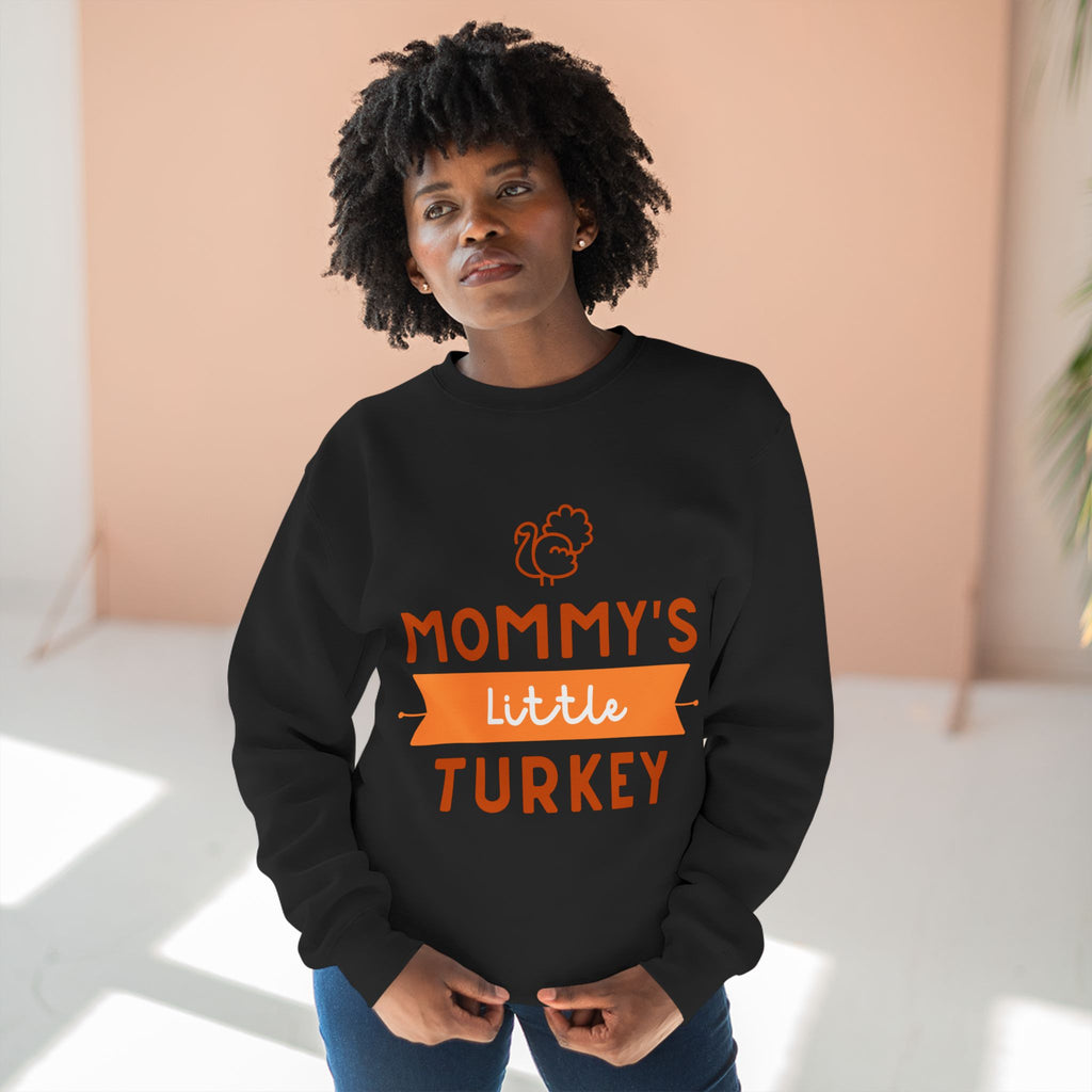 Mommy's Little Turkey Sweatshirt, Thanksgiving Sweater, Family Holiday Outfit, Unisex Crewneck, Festive Fall Apparel