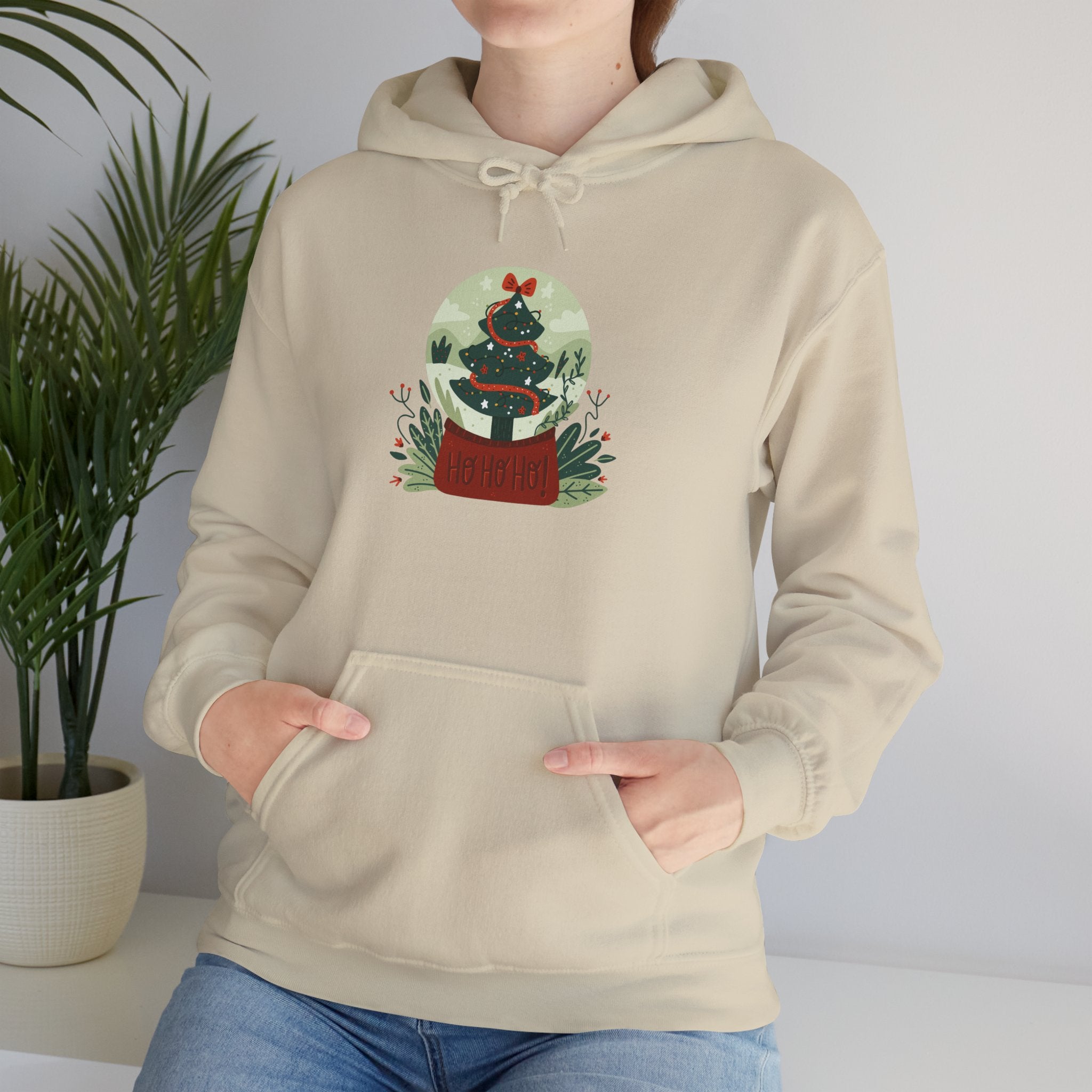 Cozy Holiday Hoodie with Snow Globe Design | Festive Gift, Winter Apparel, Christmas Sweatshirt, Unisex Hoodie, Seasonal Outfit