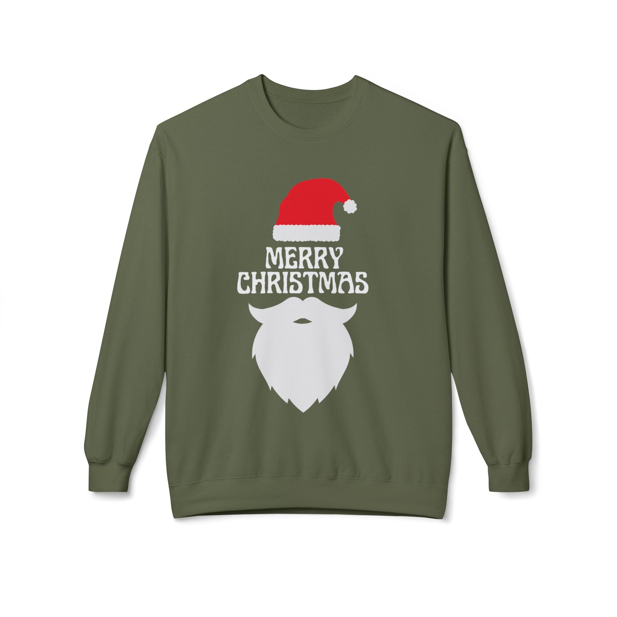 Christmas Sweatshirt, Unisex Fleece Crew, Merry Christmas Sweater, Holiday Apparel, Seasonal Gift, Winter Comfort