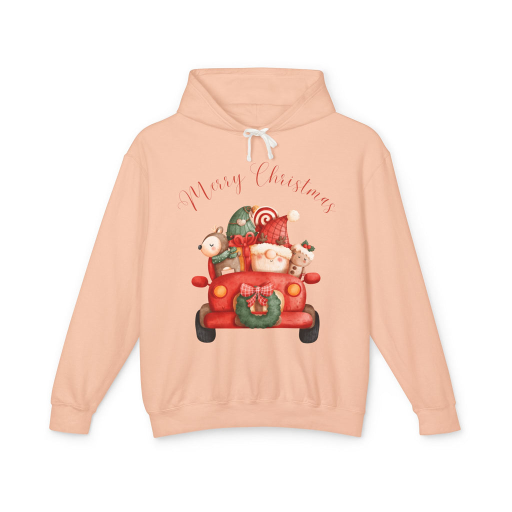Merry Christmas Hoodie, Unisex Lightweight Sweatshirt, Holiday Gift, Cozy Christmas Sweatshirt, Festive Apparel, Christmas Outfit