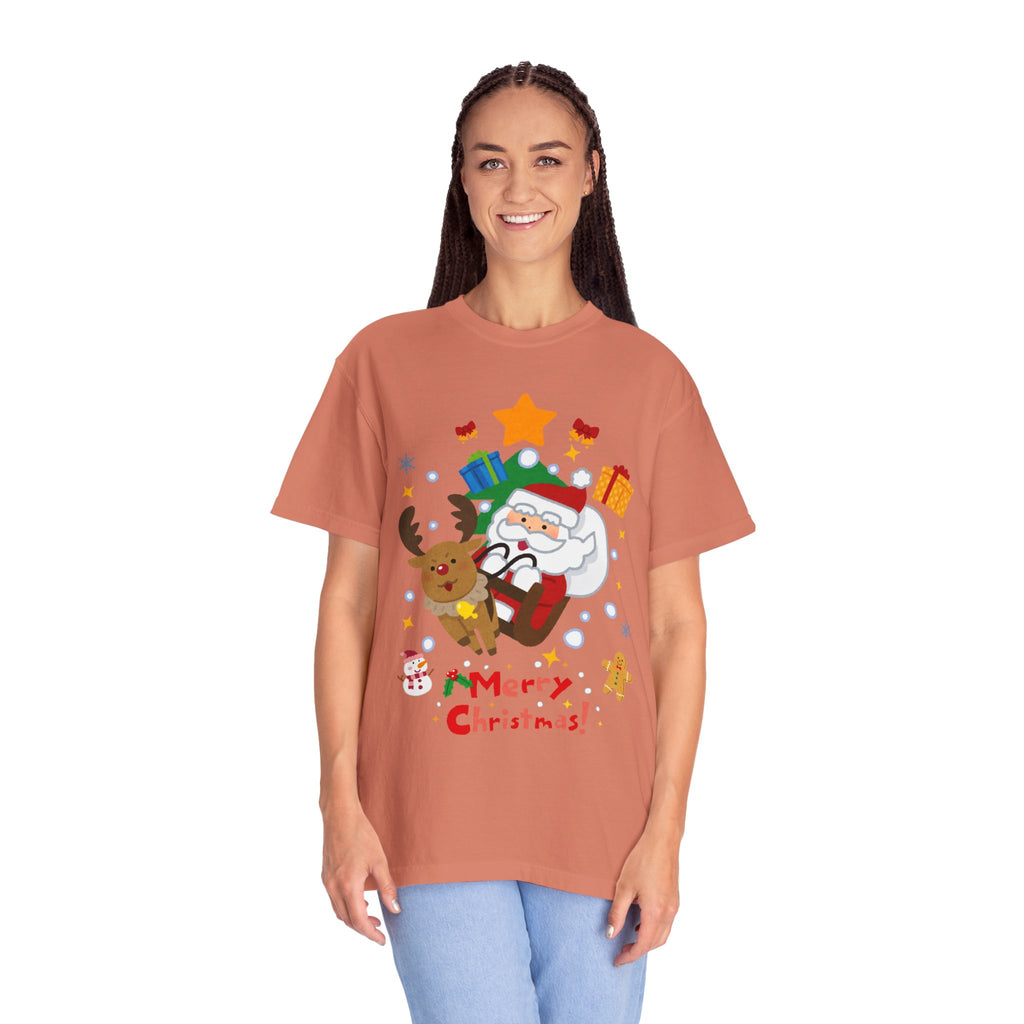 Festive Santa T-Shirt | Christmas Tee, Unisex Holiday Shirt, Merry Christmas Gift, Cute Design for Kids & Adults