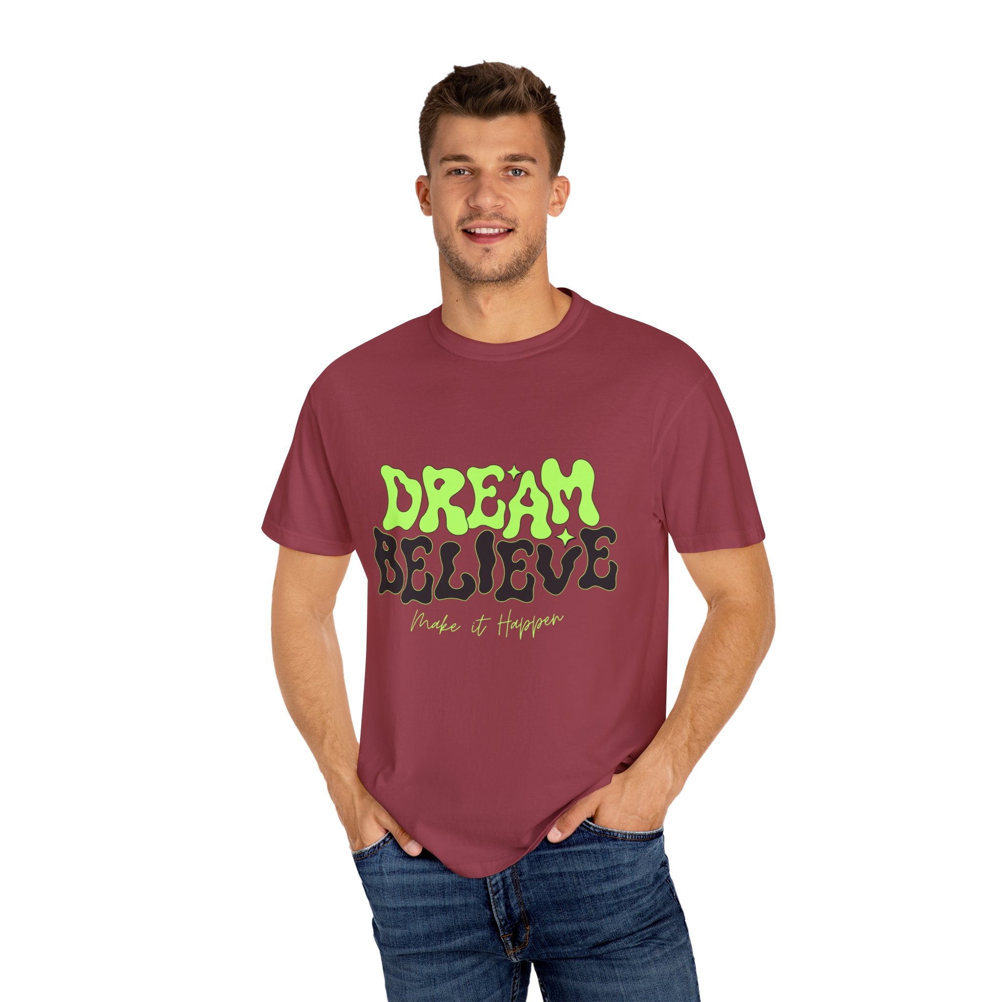 Dream Believe Unisex T-Shirt - Motivational Tee for Dreamers, Inspirational Gift, Relaxed Fit, Everyday Wear, Trendy Apparel