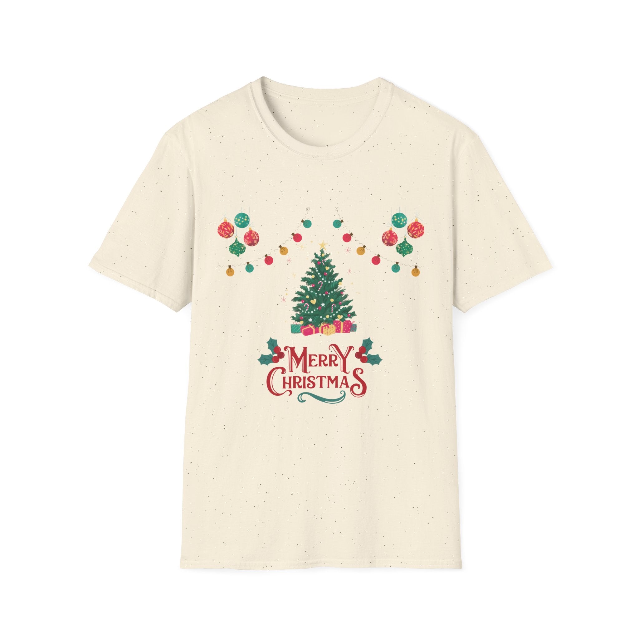 Merry Christmas Unisex T-Shirt, Festive Tee, Holiday Apparel, Winter Gift, Cozy Christmas Style, Unisex Softstyle Shirt