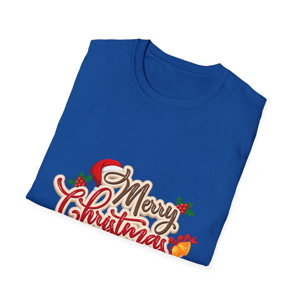 Merry Christmas Unisex Softstyle T-Shirt | Holiday Tee, Christmas Gift, New Year Shirt, Seasonal Apparel, Festive Wear