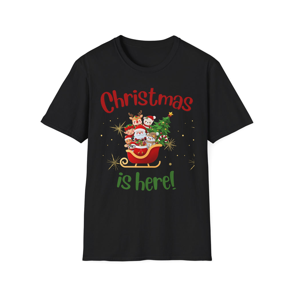 Christmas Themed Unisex Softstyle T-Shirt, Holiday Apparel, Festive Tee, Christmas Gift, Family Gatherings, Ugly Sweater Alternative