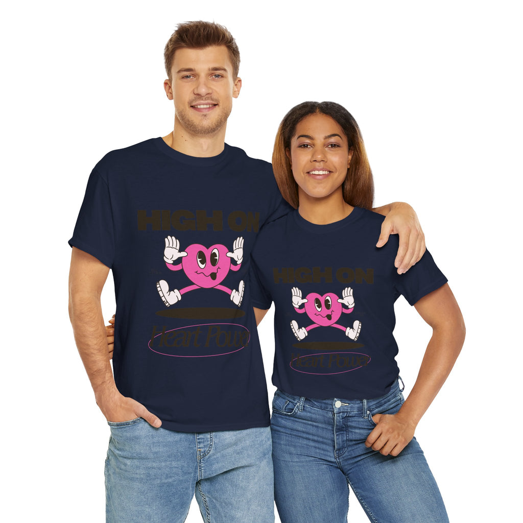 Heart Power Unisex T-Shirt Design | Graphic Tee for Men & Women | Streetwear Aesthetic T-Shirt