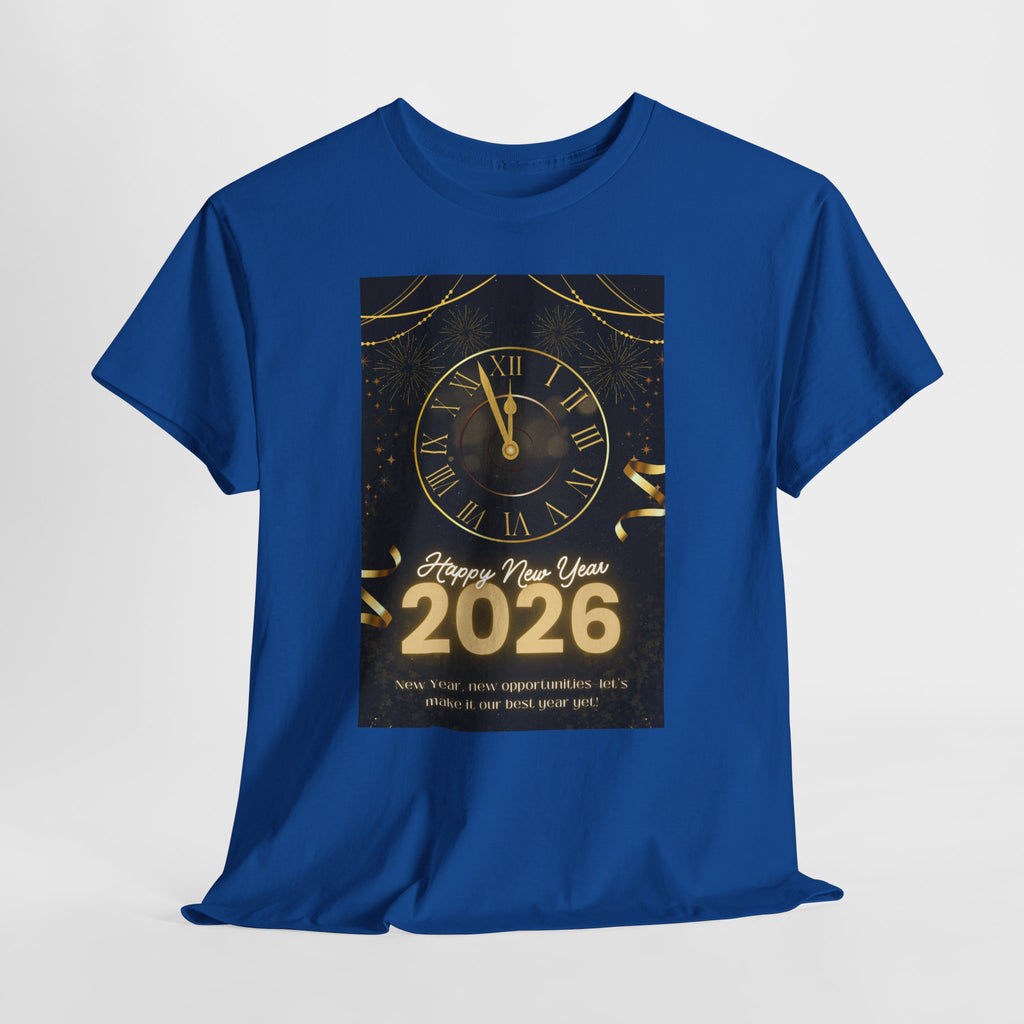 New Year's Celebration Tee, Unisex Heavy Cotton T-Shirt, Party Attire, Festive Apparel, Holiday Gift, Countdown Shirt