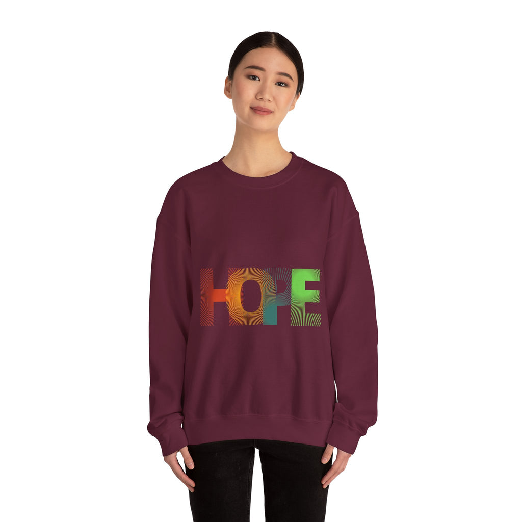 Hope Unisex Heavy Blend Crewneck Sweatshirt - Cozy Style, Perfect Gift, Motivational Apparel, Everyday Wear, Inspirational Fashion