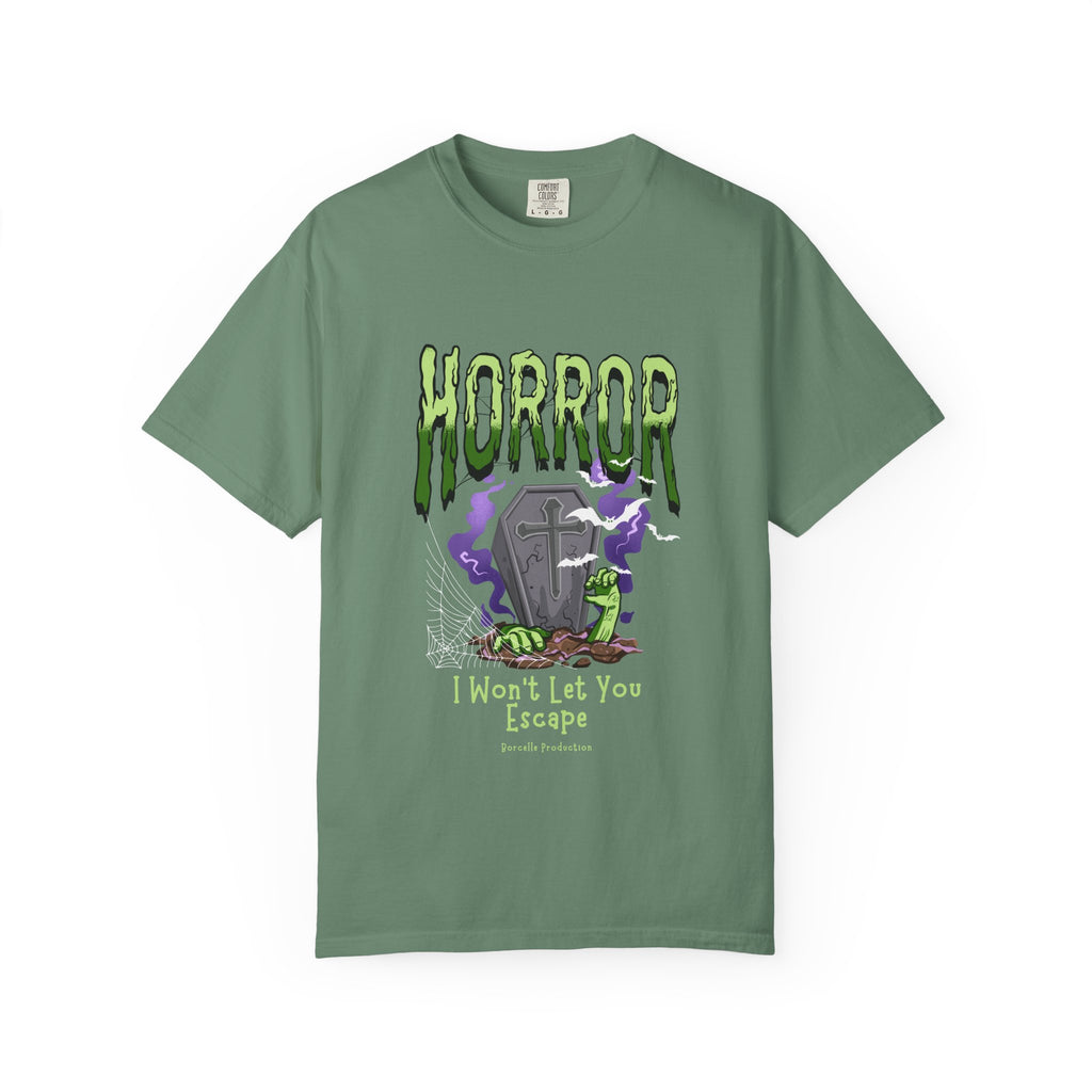 Horror-Themed Unisex T-Shirt, Spooky Graphic Tee, Halloween Apparel, Gift for Horror Fans, Casual Statement Shirt