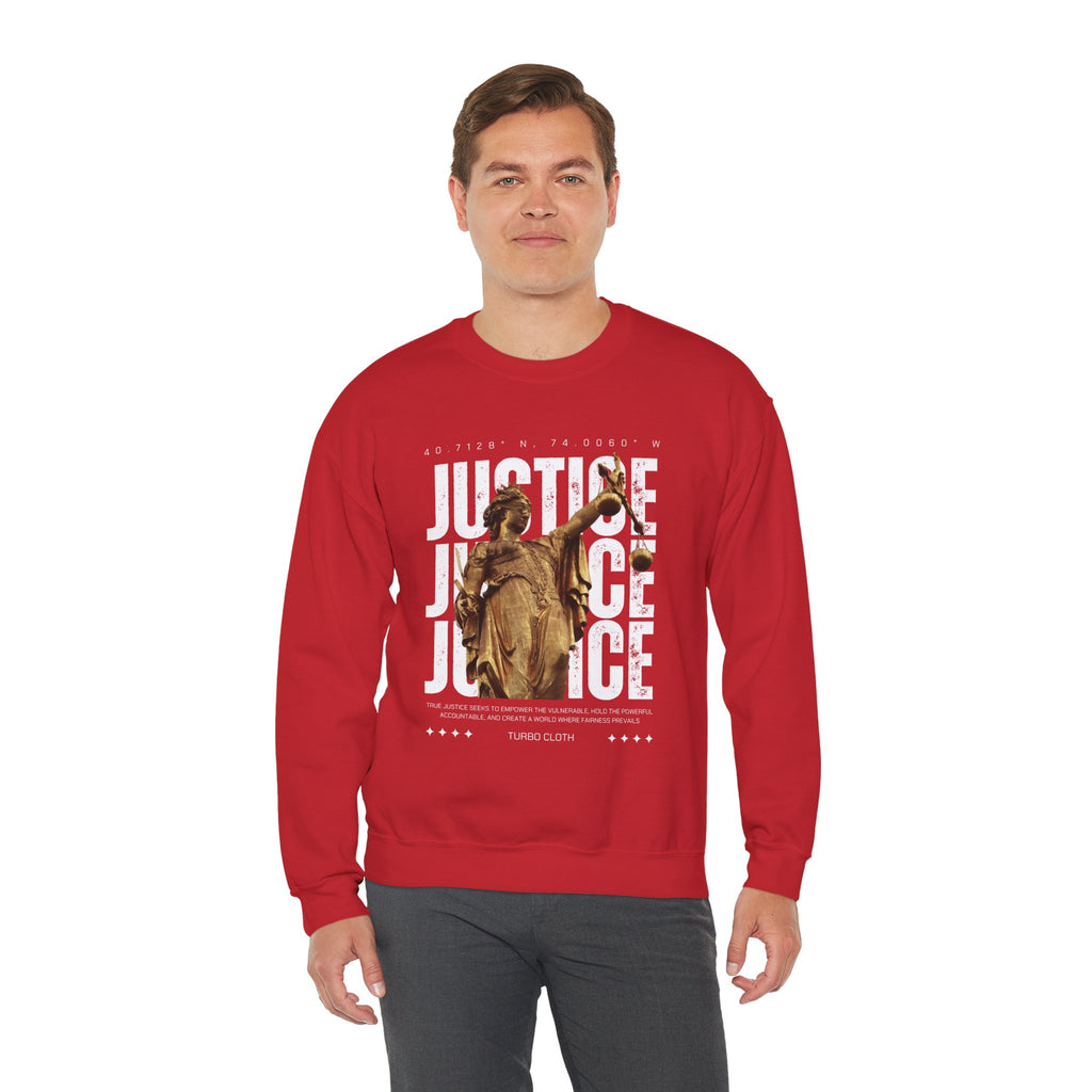 Justice-Themed Unisex Crewneck Sweatshirt | Statement Apparel for Activists, Social Justice, Casual Wear, Gifts, and Awareness