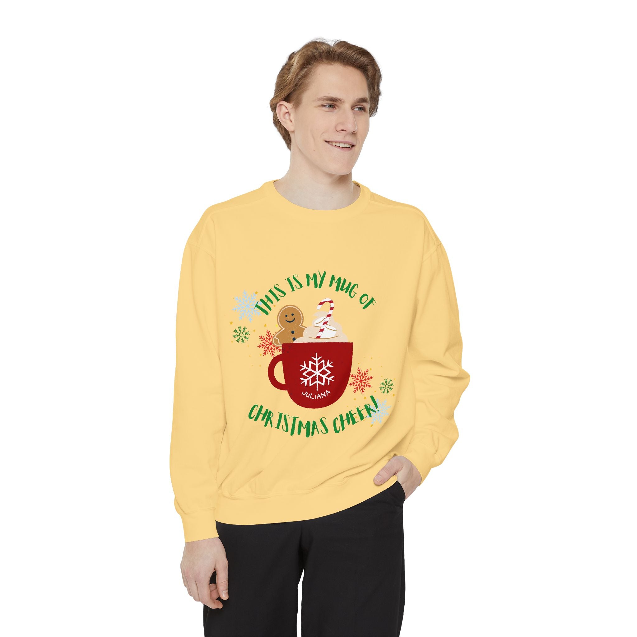 Cozy Holiday Sweatshirt with Festive Mug Design, Christmas Gift, Unisex Sweater, Winter Wardrobe Essential, Cute Holiday Apparel, [...]