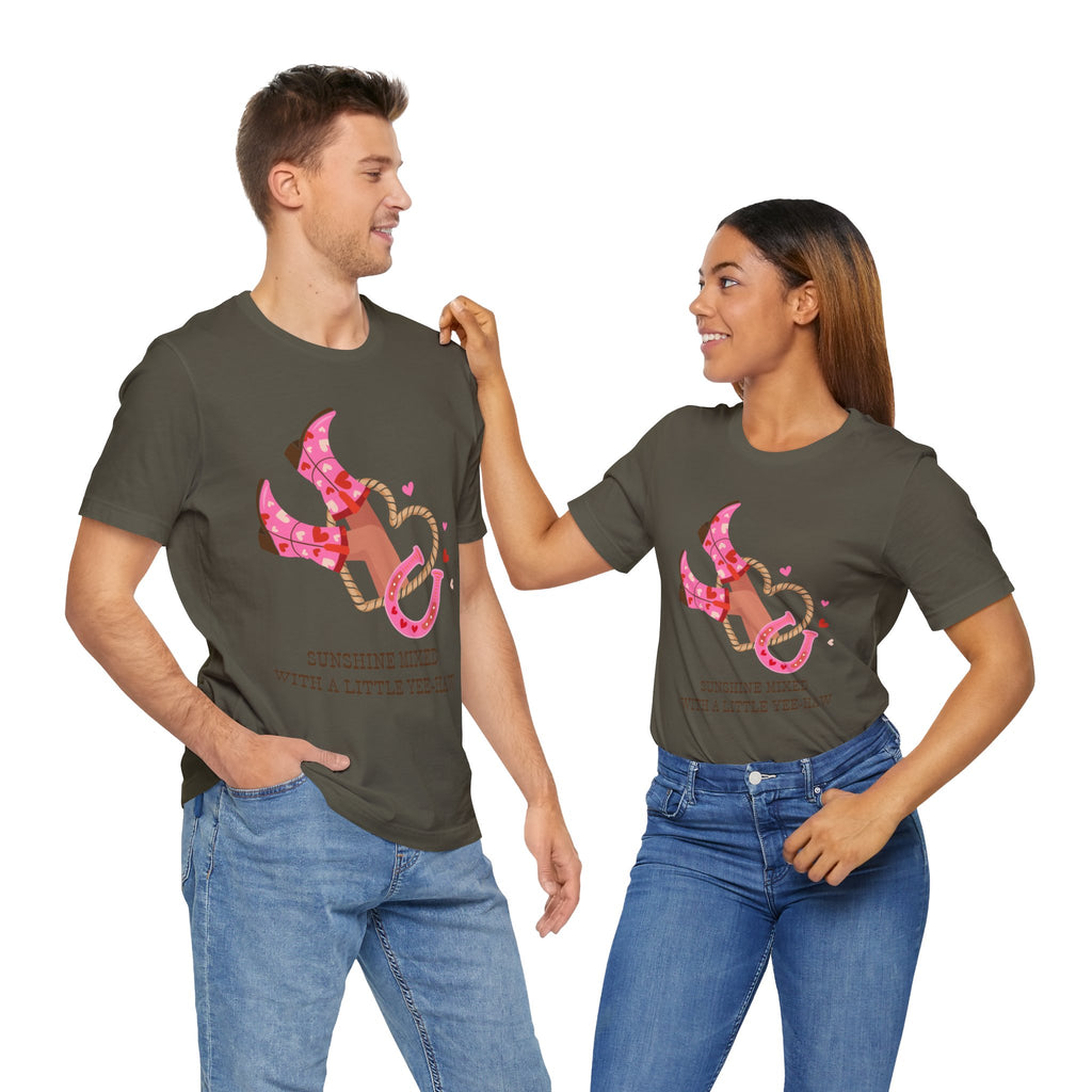 Playful Cowboy Graphic Tee - Perfect for Rodeos, Country Concerts, and Summer Gatherings, Casual Wear, Gift for Country Lovers, Fun Outfits