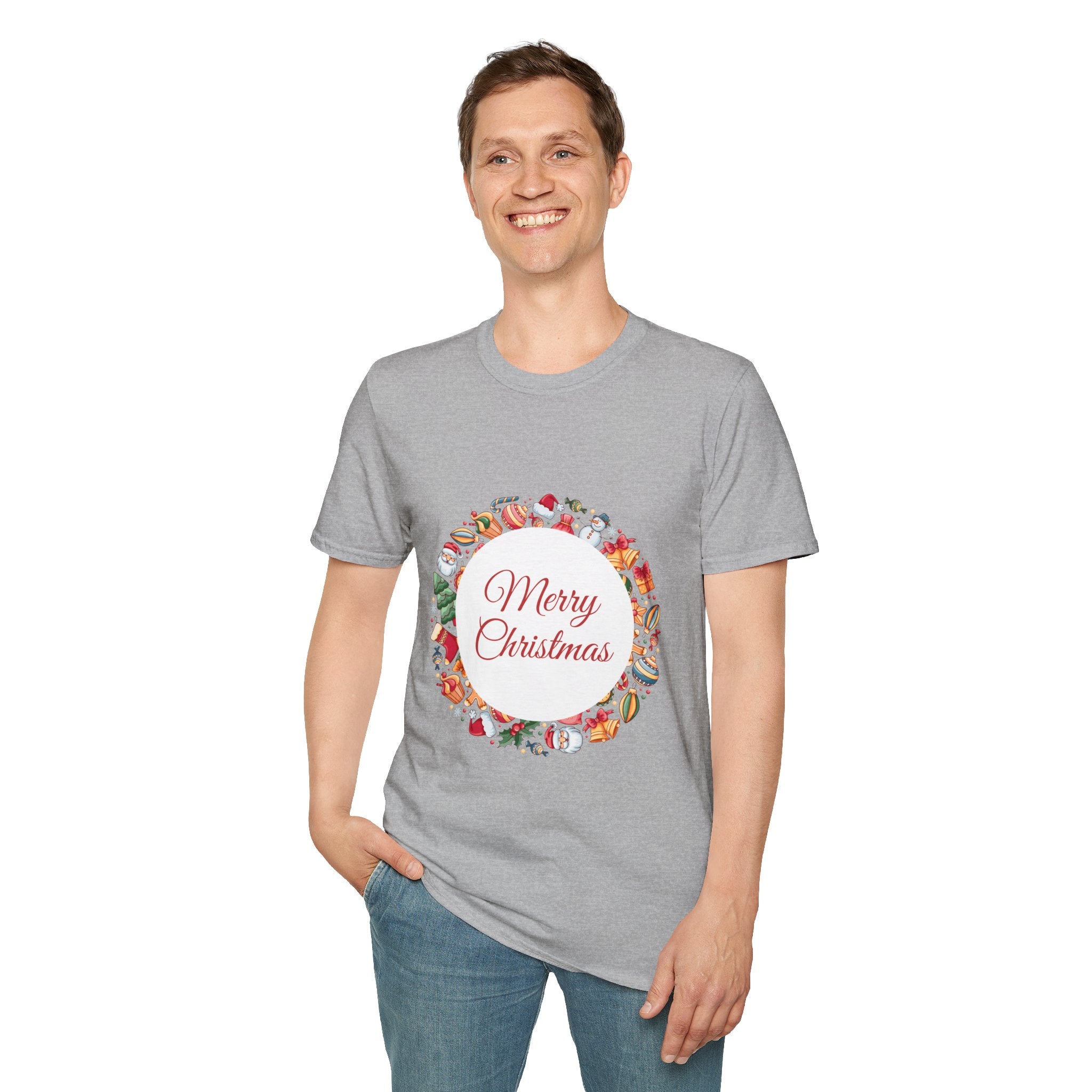 Merry Christmas Unisex T-Shirt, Holiday Apparel, Christmas Gift, Festive Tee, Seasonal Wear, Unisex T-Shirt