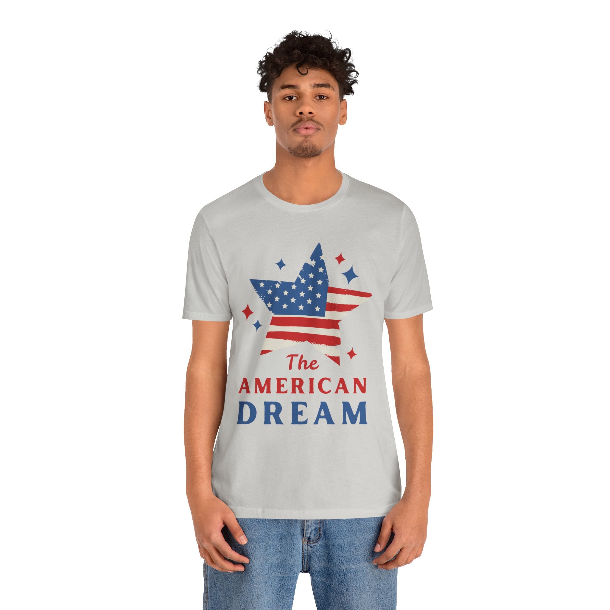 Patriotic T-Shirt, Independence Day Tee, American Dream Shirt, 4th of July Outfit, Stars and Stripes Tee Shirt