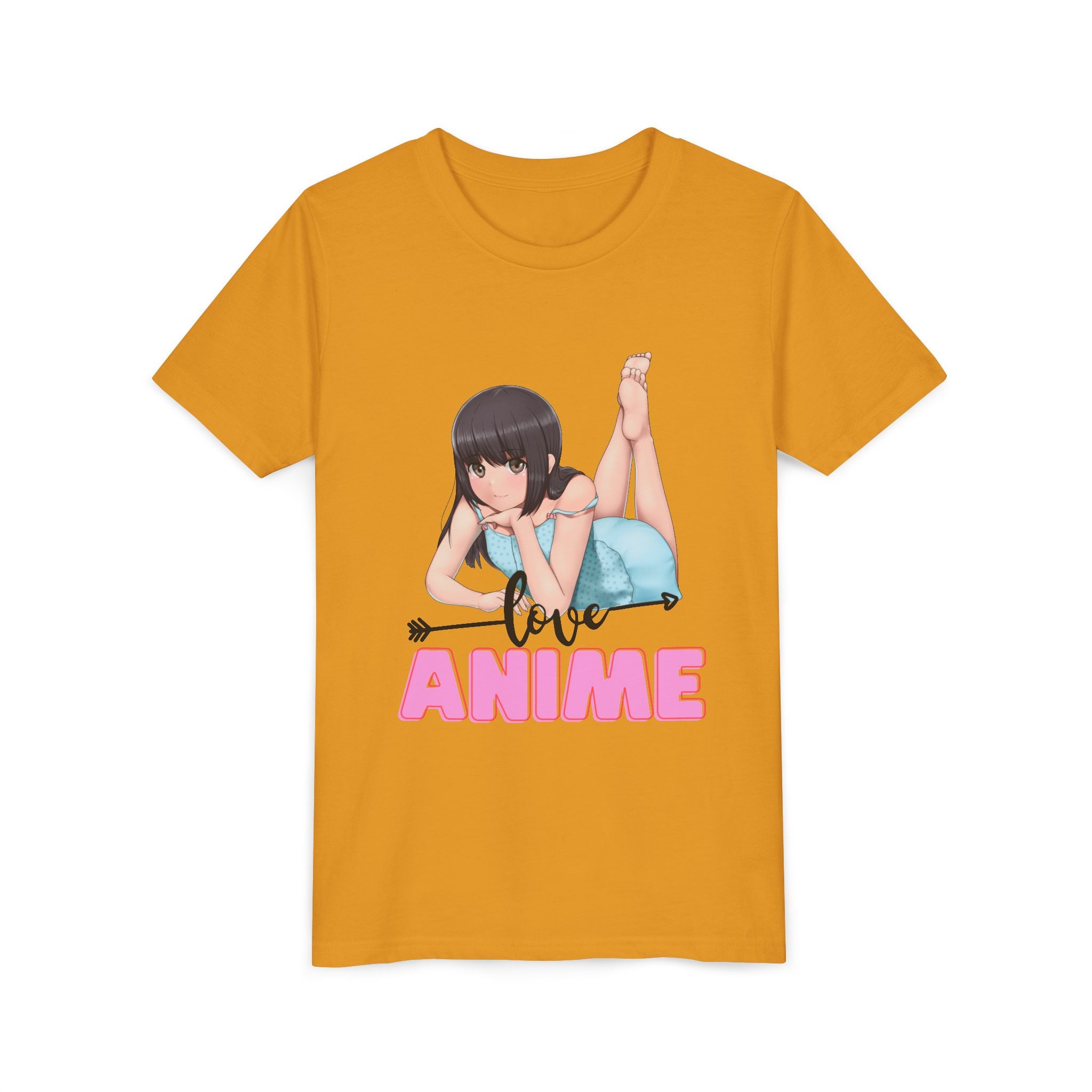 Anime Love Youth Tee, Kids' Anime Shirt, Manga Fans Gift, Cute Youth T-Shirt, Kawaii Apparel for Kids, Anime Enthusiasts Tee