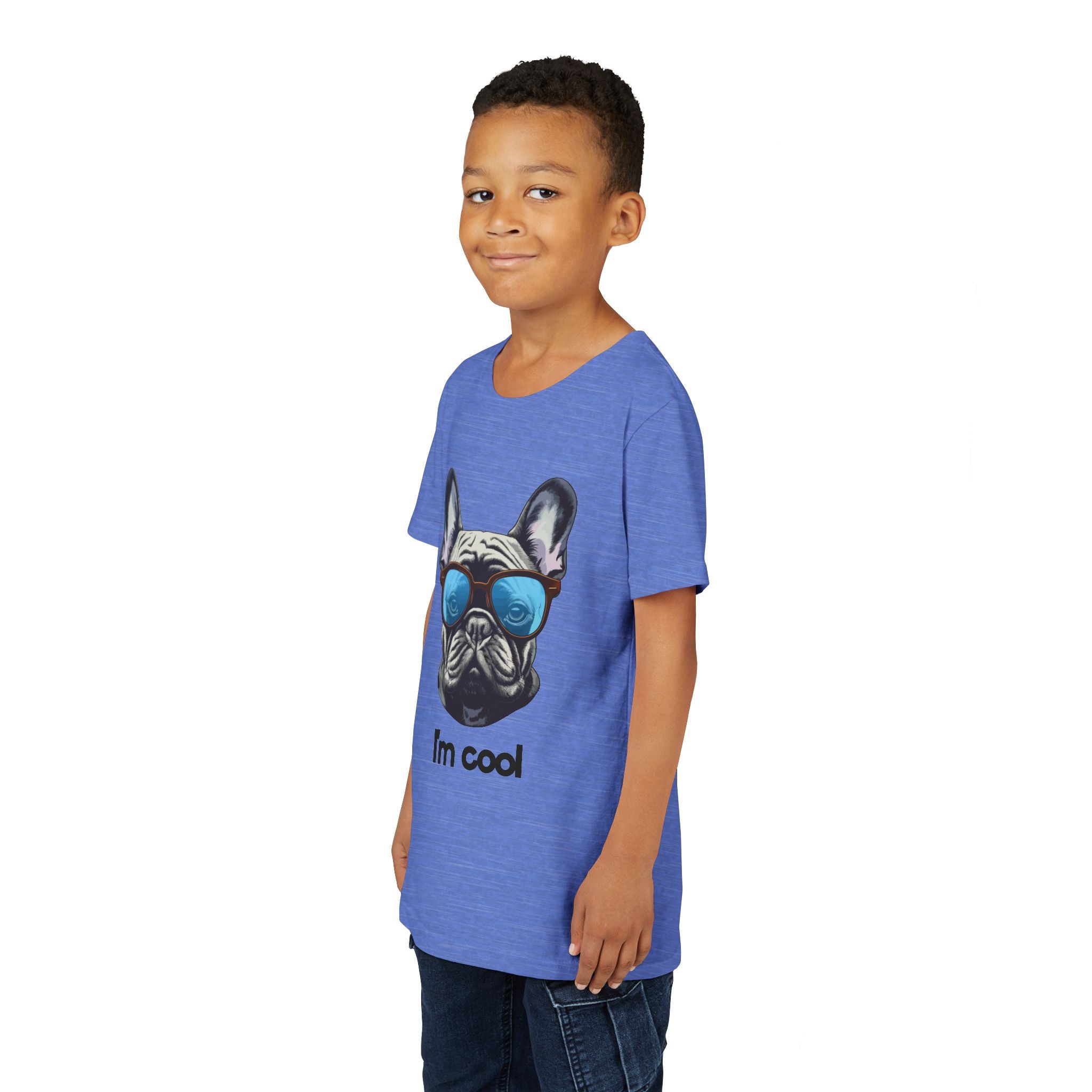 Cool French Bulldog Youth Tee - Fun Gift for Kids, Summer Wear, Pet Lovers, Birthday Present, Casual Style