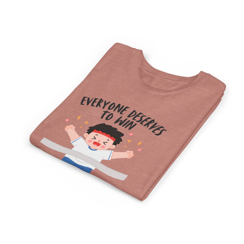 Youth Motivational Tee, Everyone Deserves to Win Shirt, Kids Inspirational Top, Fun Supportive Clothing, Celebration Outfit, Sports [...]