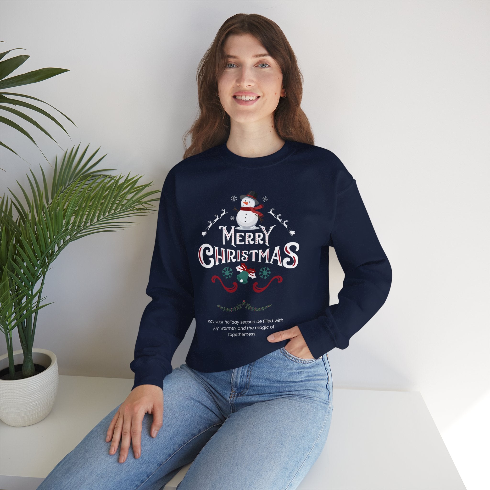Cozy Holiday Crewneck Sweatshirt - Festive Christmas Design, Unisex Christmas Apparel, Winter Casual Wear, Gift for Her, Holiday Sweater