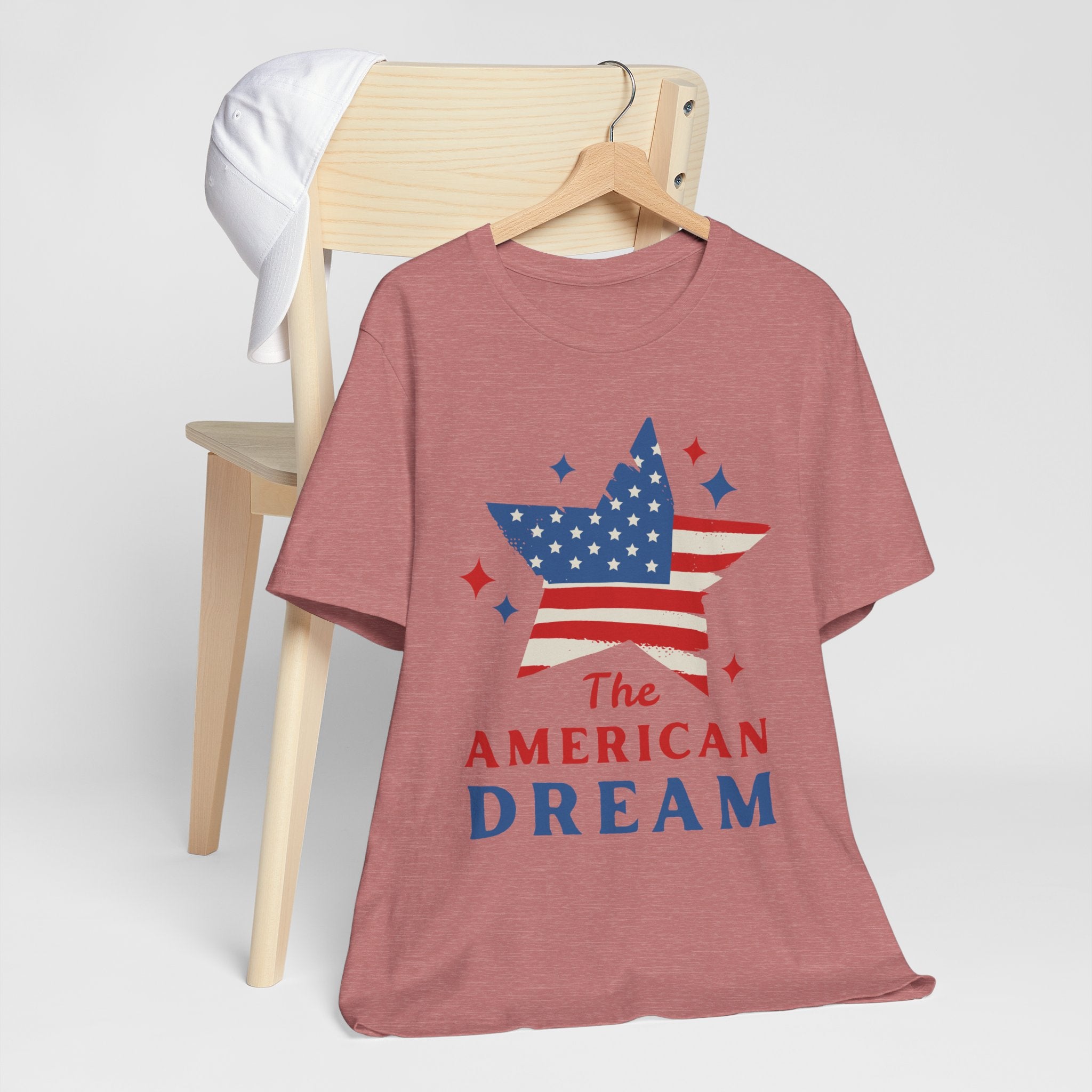 Patriotic T-Shirt, Independence Day Tee, American Dream Shirt, 4th of July Outfit, Stars and Stripes Tee Shirt
