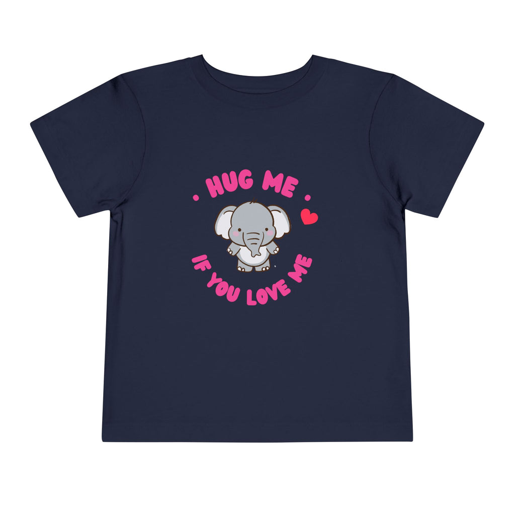 Cute Toddler Tee with Elephant Design - Perfect Gift for Birthdays, Playdates, or Library Visits, Hug Me If You Love Me, Kids Apparel, [...]