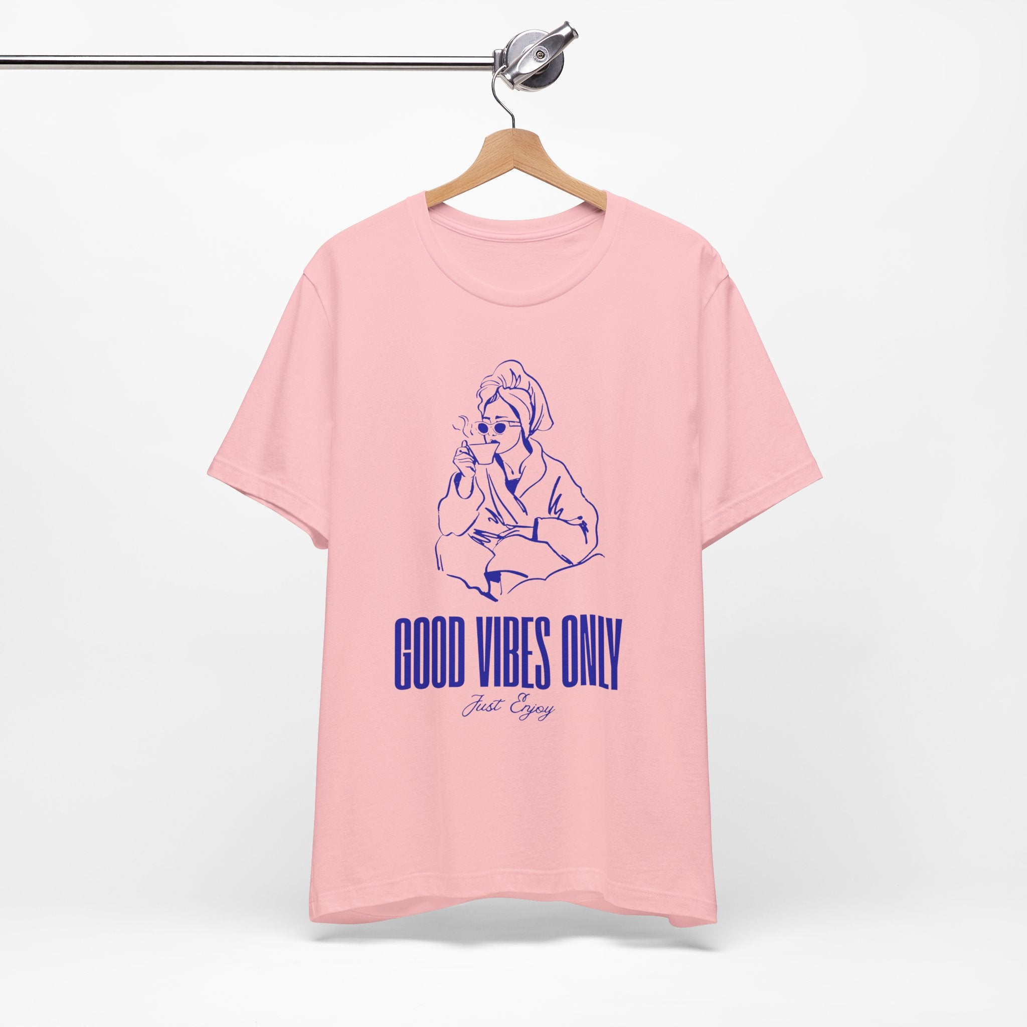 Good Vibes Only Unisex Jersey Tee - Relaxed Fit, Casual Outing, Gift for Friend, Positive Energy Shirt, Summer Wear