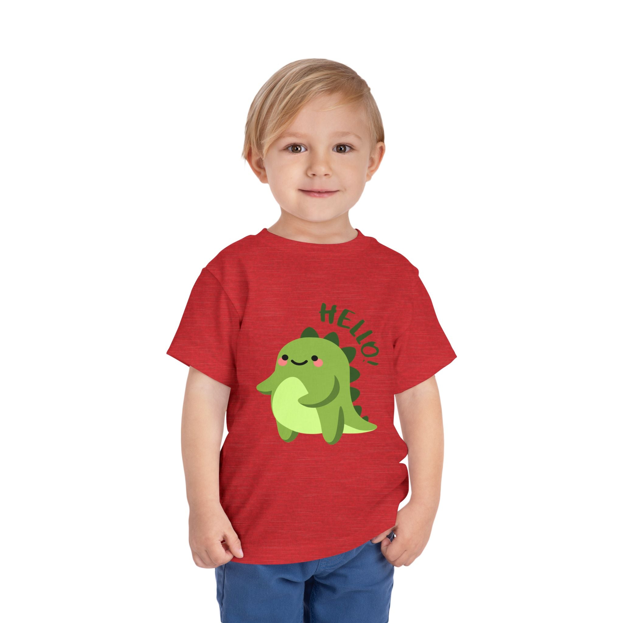 Cute Dinosaur Toddler Tee - Playful Kids Short Sleeve Shirt, Perfect for Gifts, Birthdays, Parties, Everyday Wear
