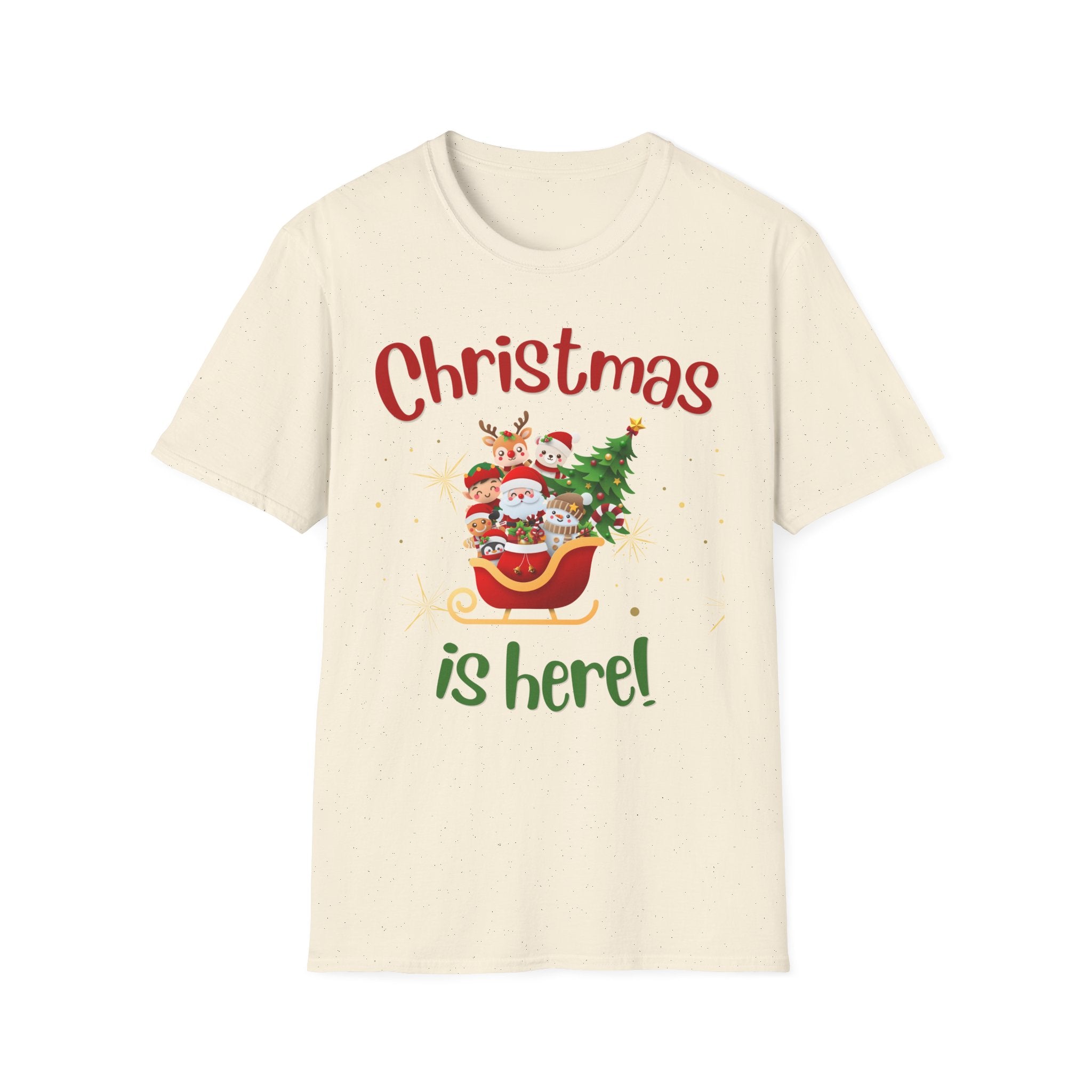 Christmas Themed Unisex Softstyle T-Shirt, Holiday Apparel, Festive Tee, Christmas Gift, Family Gatherings, Ugly Sweater Alternative