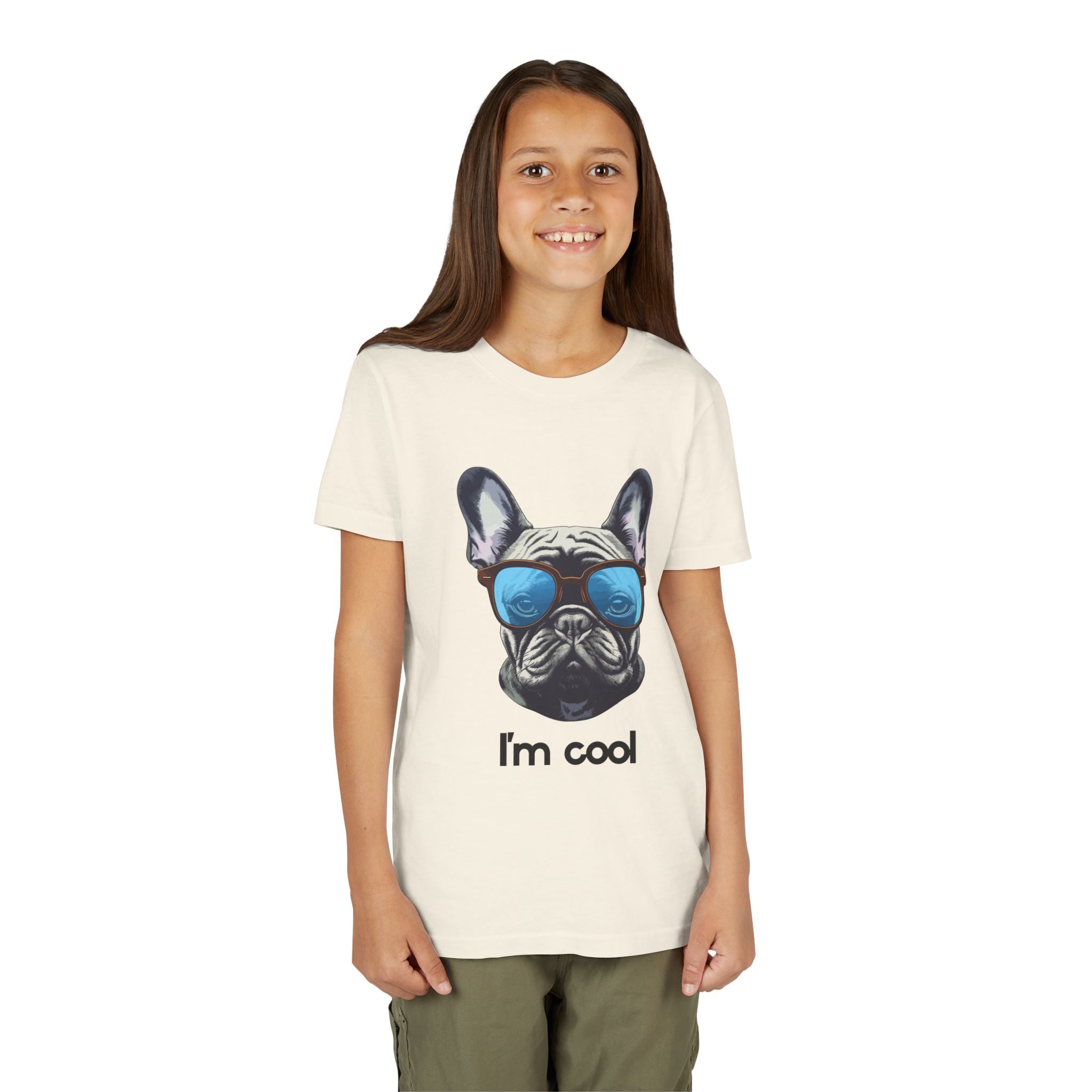 Cool French Bulldog Youth Tee - Fun Gift for Kids, Summer Wear, Pet Lovers, Birthday Present, Casual Style