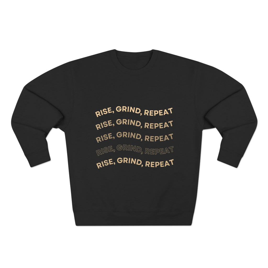 Rise, Grind, Repeat Sweatshirt | Cozy Motivational Crewneck | Perfect for Gym Lovers, Athletes, Gift for Friends, Casual Wear
