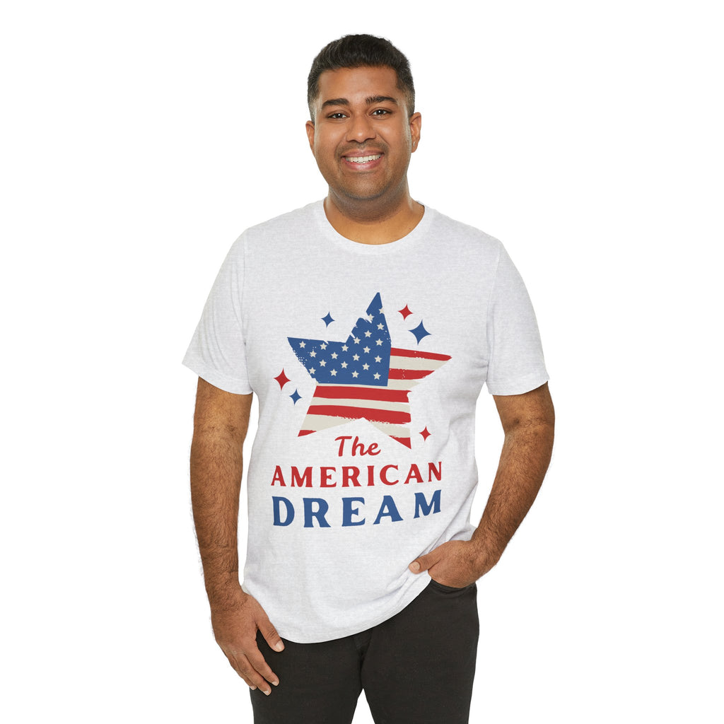 Patriotic T-Shirt, Independence Day Tee, American Dream Shirt, 4th of July Outfit, Stars and Stripes Tee Shirt
