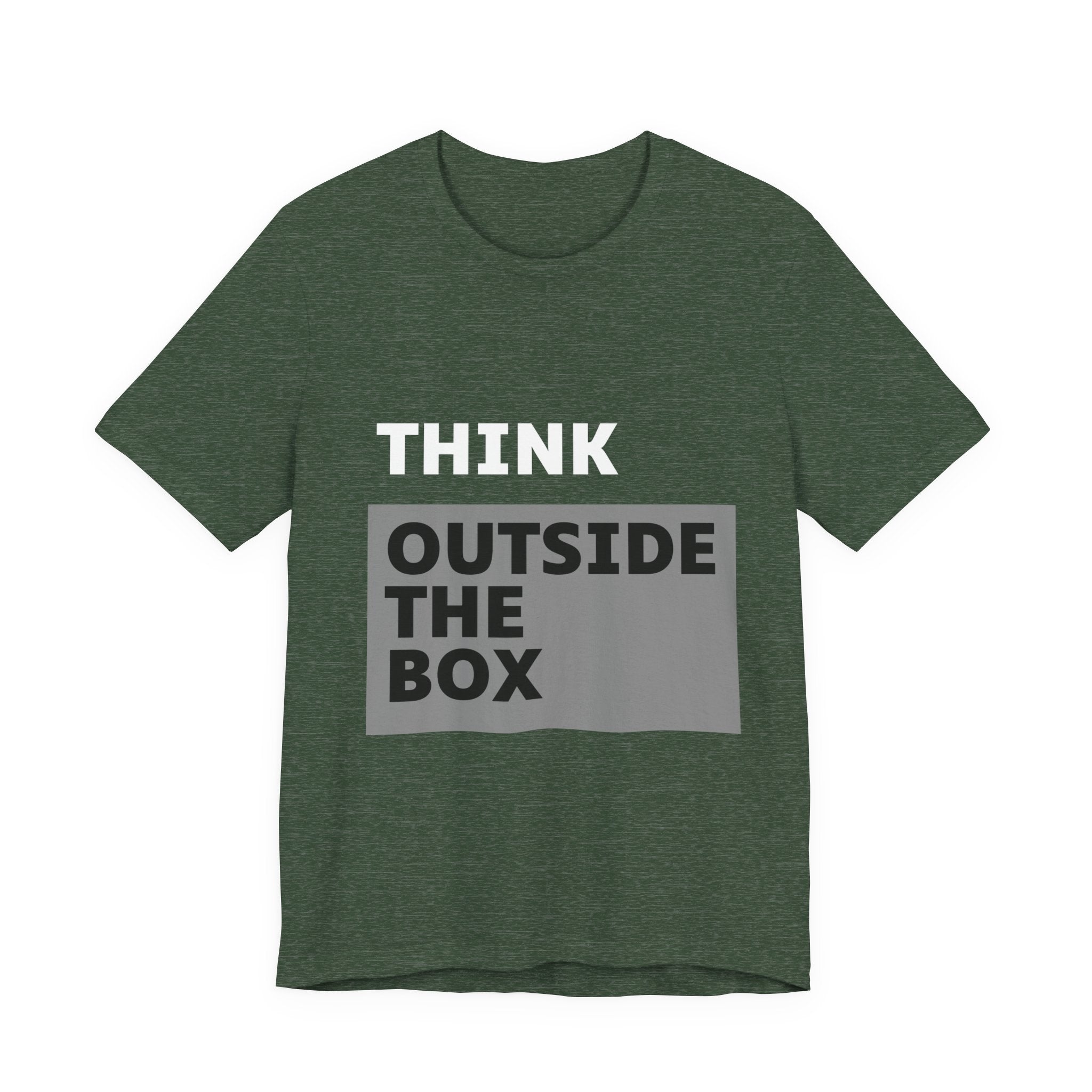Think Outside the Box Unisex Tee, Short Sleeve T-shirt, Unique Design Shirt, Creative Tee, Unisex Graphic Tee