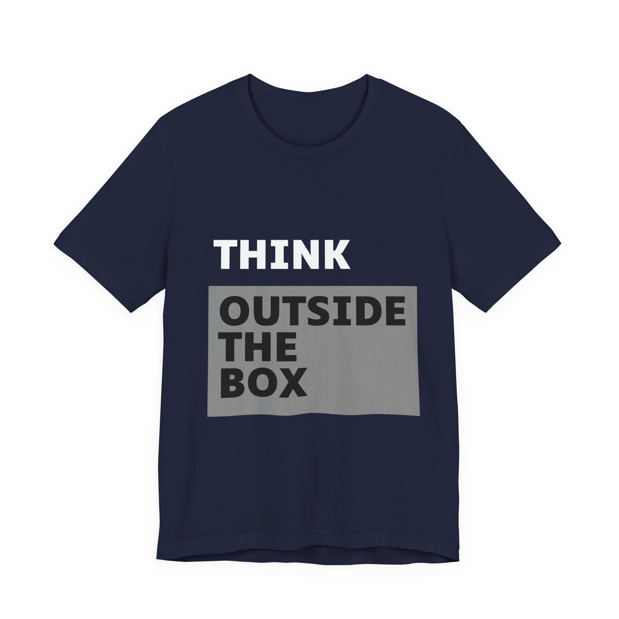 Think Outside the Box Unisex Tee, Short Sleeve T-shirt, Unique Design Shirt, Creative Tee, Unisex Graphic Tee