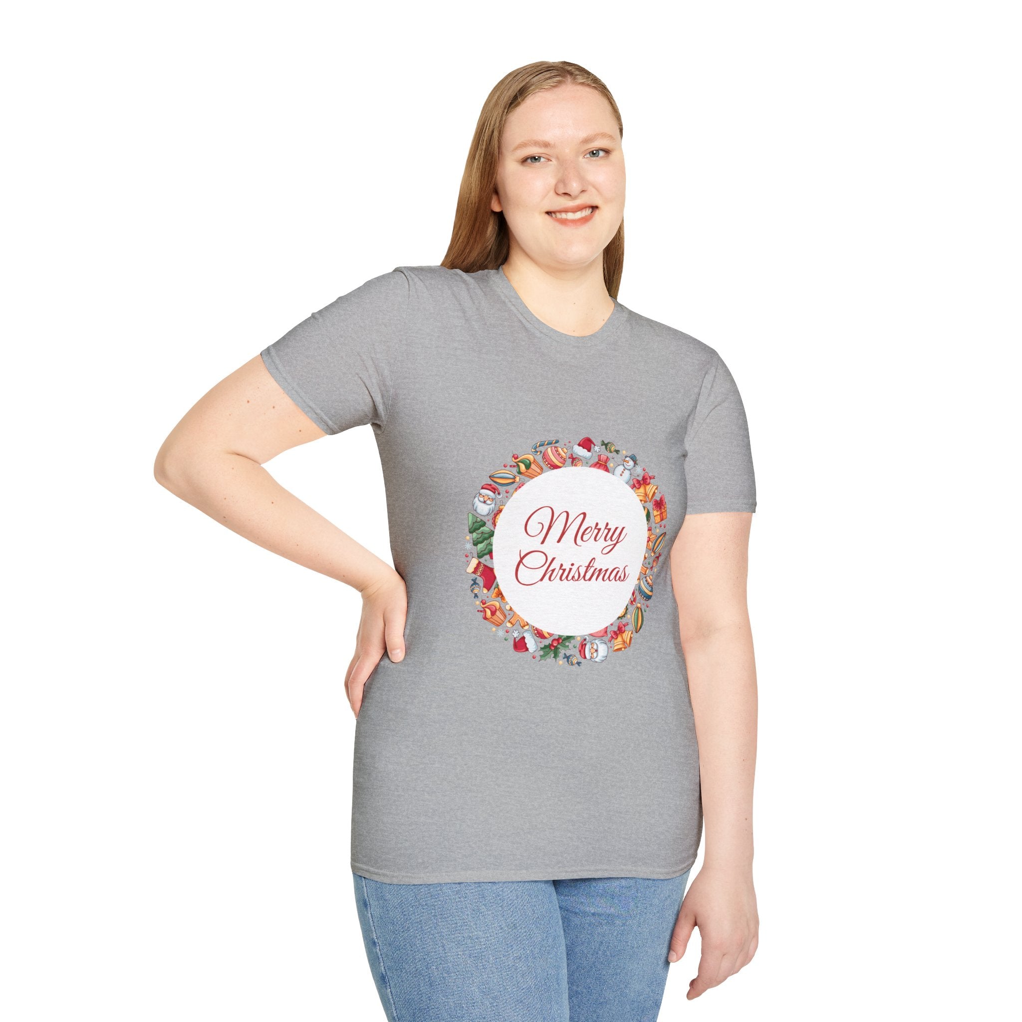 Merry Christmas Unisex T-Shirt, Holiday Apparel, Christmas Gift, Festive Tee, Seasonal Wear, Unisex T-Shirt