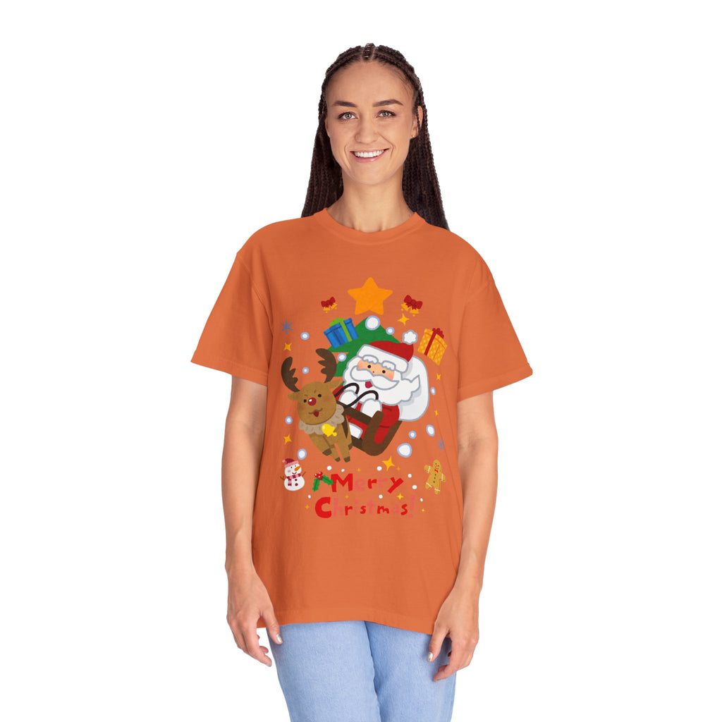 Festive Santa T-Shirt | Christmas Tee, Unisex Holiday Shirt, Merry Christmas Gift, Cute Design for Kids & Adults