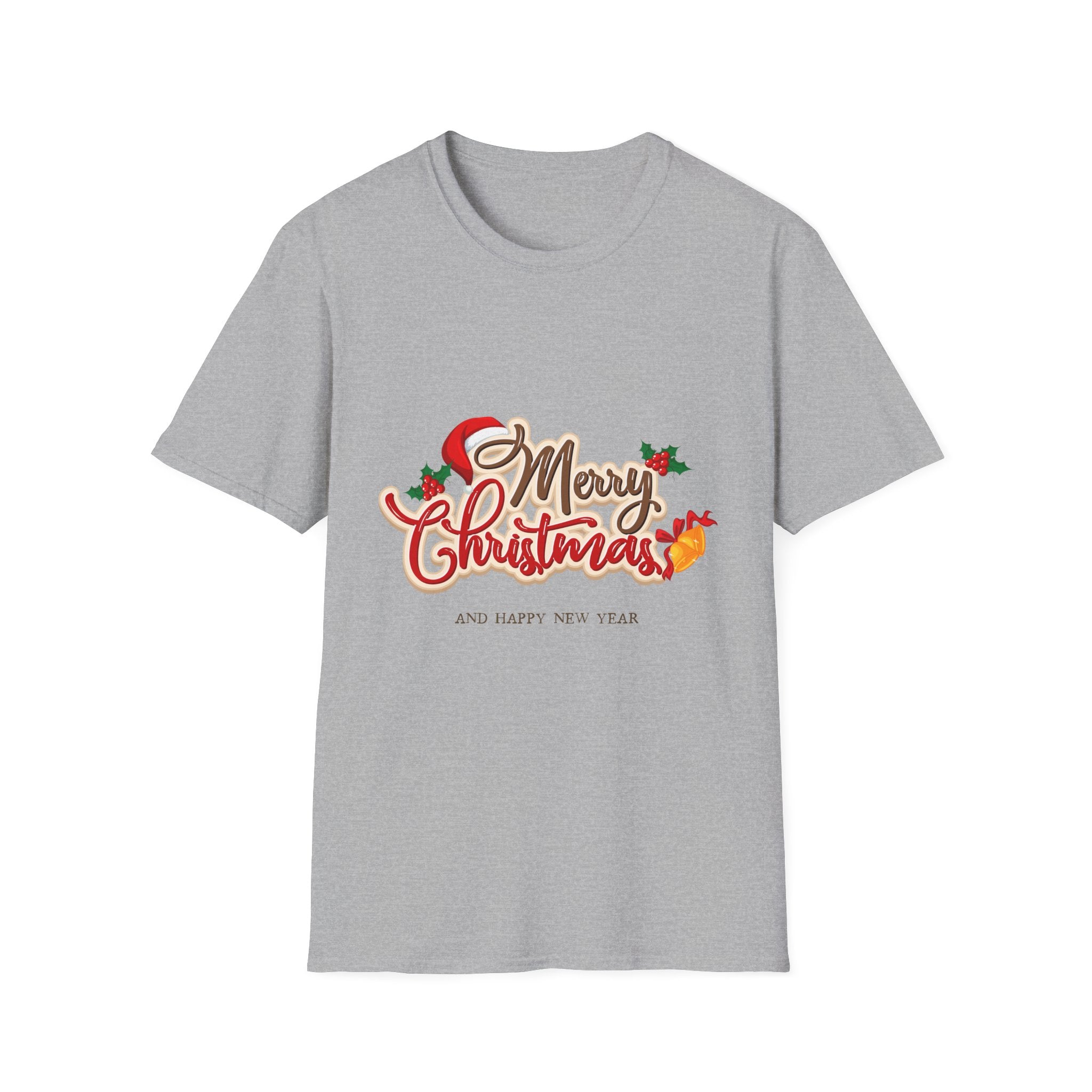 Merry Christmas Unisex Softstyle T-Shirt | Holiday Tee, Christmas Gift, New Year Shirt, Seasonal Apparel, Festive Wear
