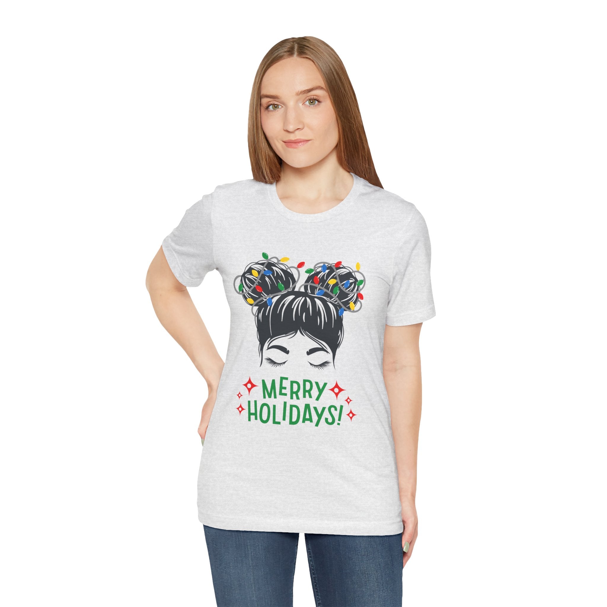 Festive Holiday Tee - Merry Holidays Graphic, Unisex Jersey Short Sleeve Shirt, Christmas Apparel, Seasonal Gift, Cozy Vibes