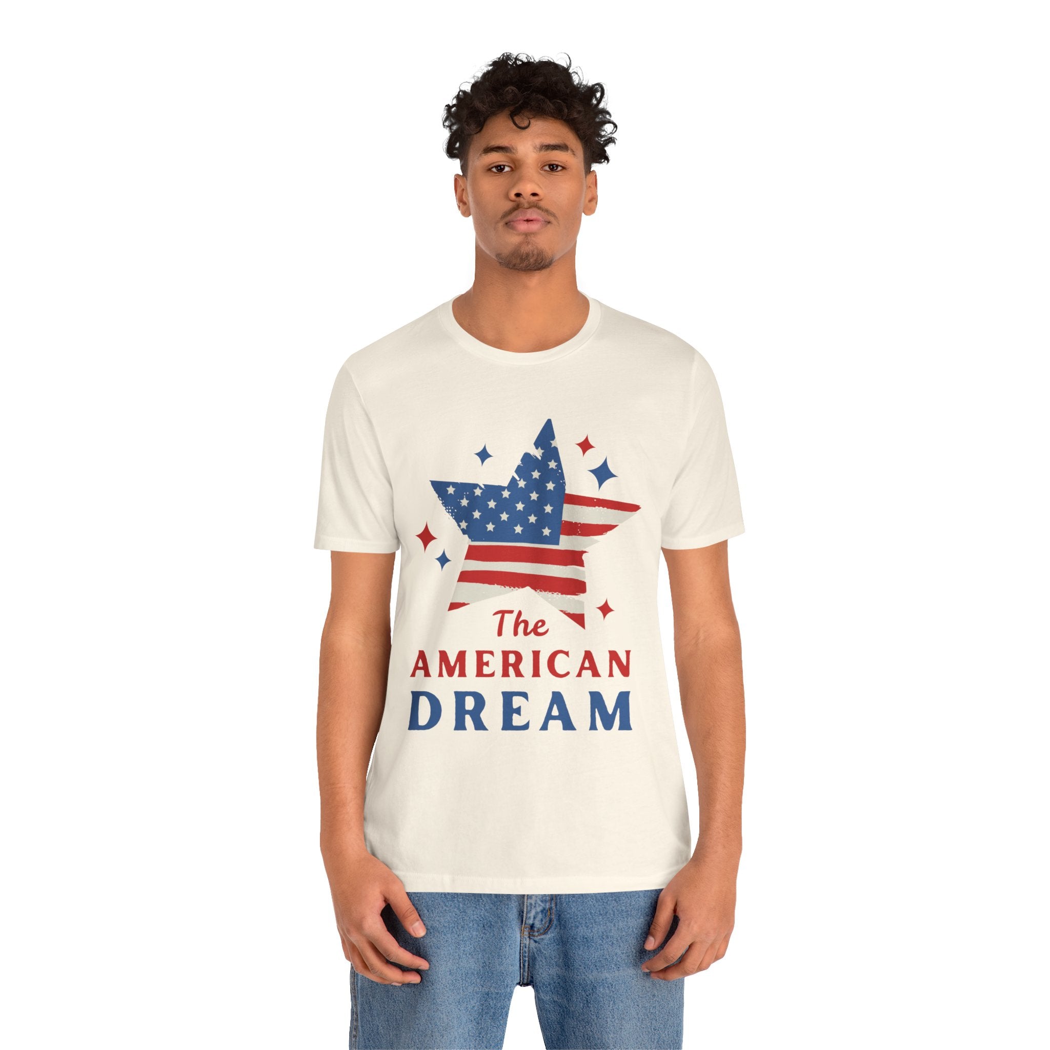 Patriotic T-Shirt, Independence Day Tee, American Dream Shirt, 4th of July Outfit, Stars and Stripes Tee Shirt