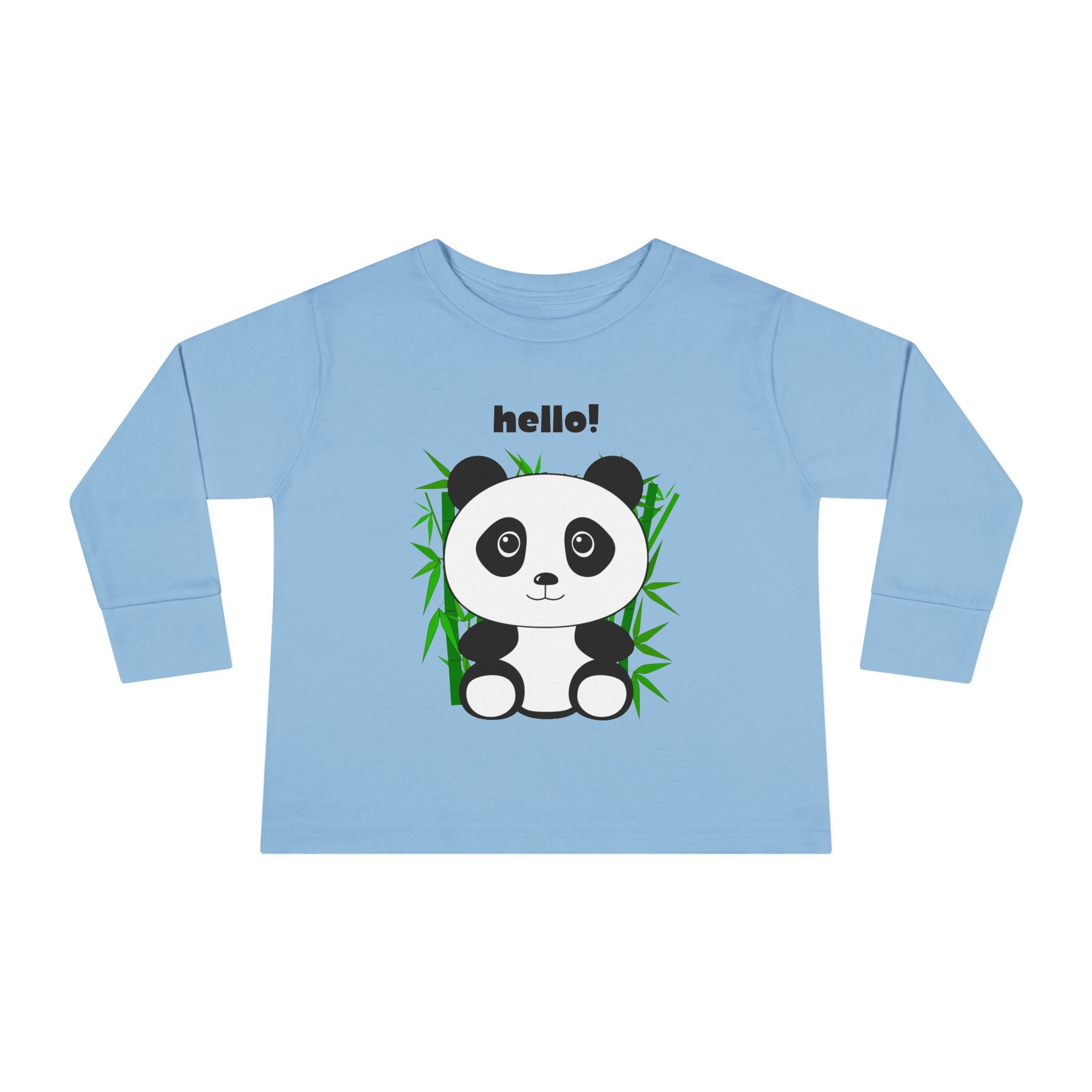 Adorable Panda Toddler Long Sleeve Tee, Cute Kids Shirt, Baby Shower Gift, Birthday, Everyday Wear, Comfortable Kids Apparel
