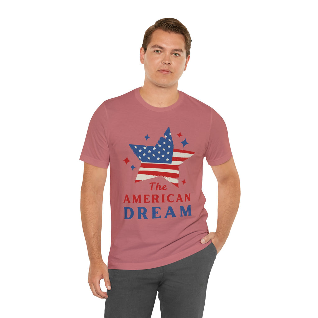 Patriotic T-Shirt, Independence Day Tee, American Dream Shirt, 4th of July Outfit, Stars and Stripes Tee Shirt