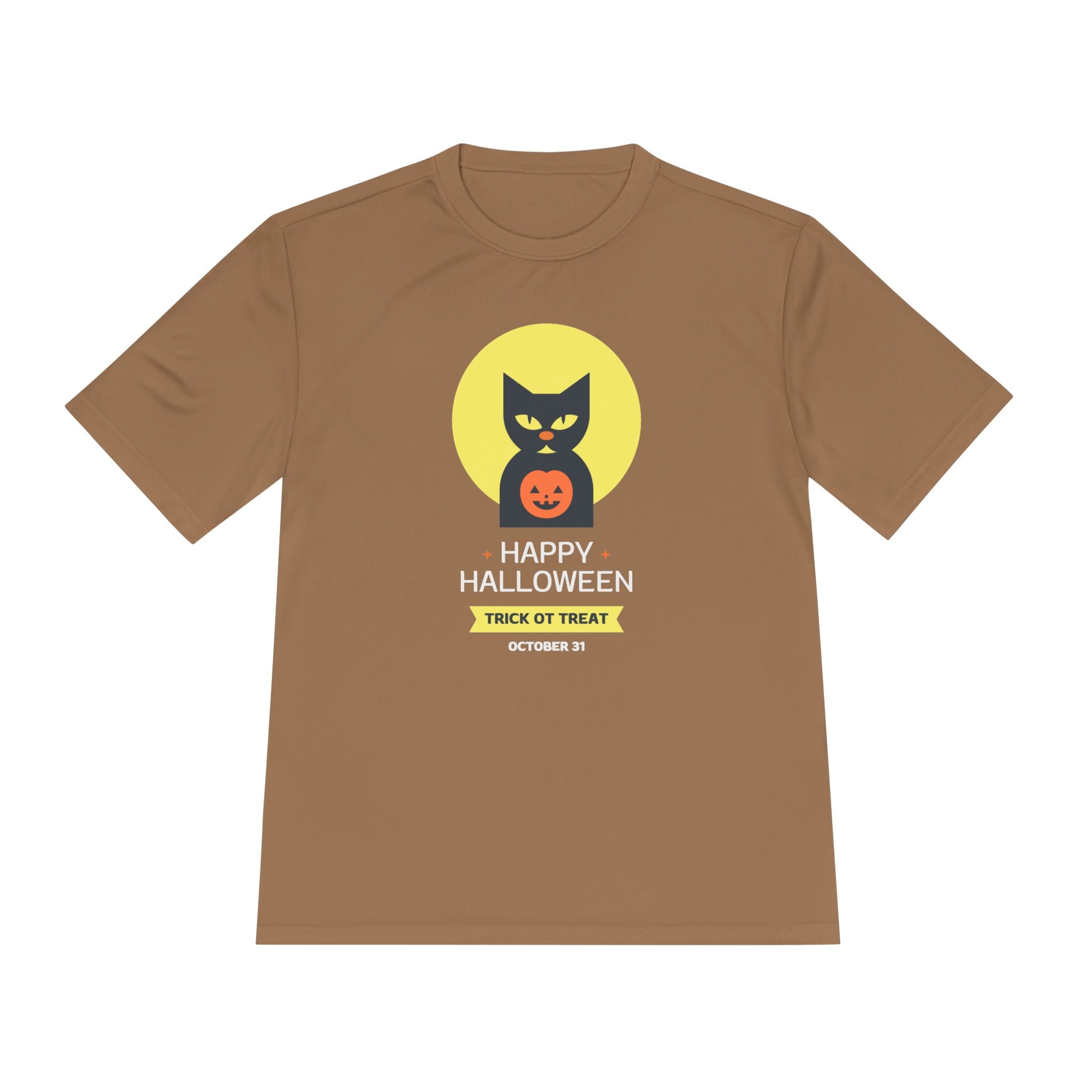 Halloween Cat Unisex Moisture Wicking Tee, Spooky T-Shirt, Trick or Treat Tee, Halloween Costume Shirt, Fall Apparel