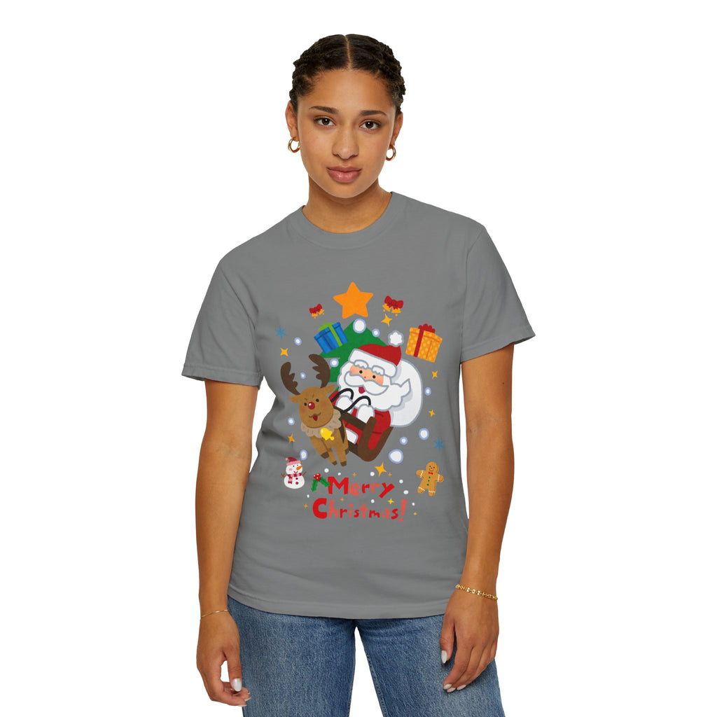 Festive Santa T-Shirt | Christmas Tee, Unisex Holiday Shirt, Merry Christmas Gift, Cute Design for Kids & Adults