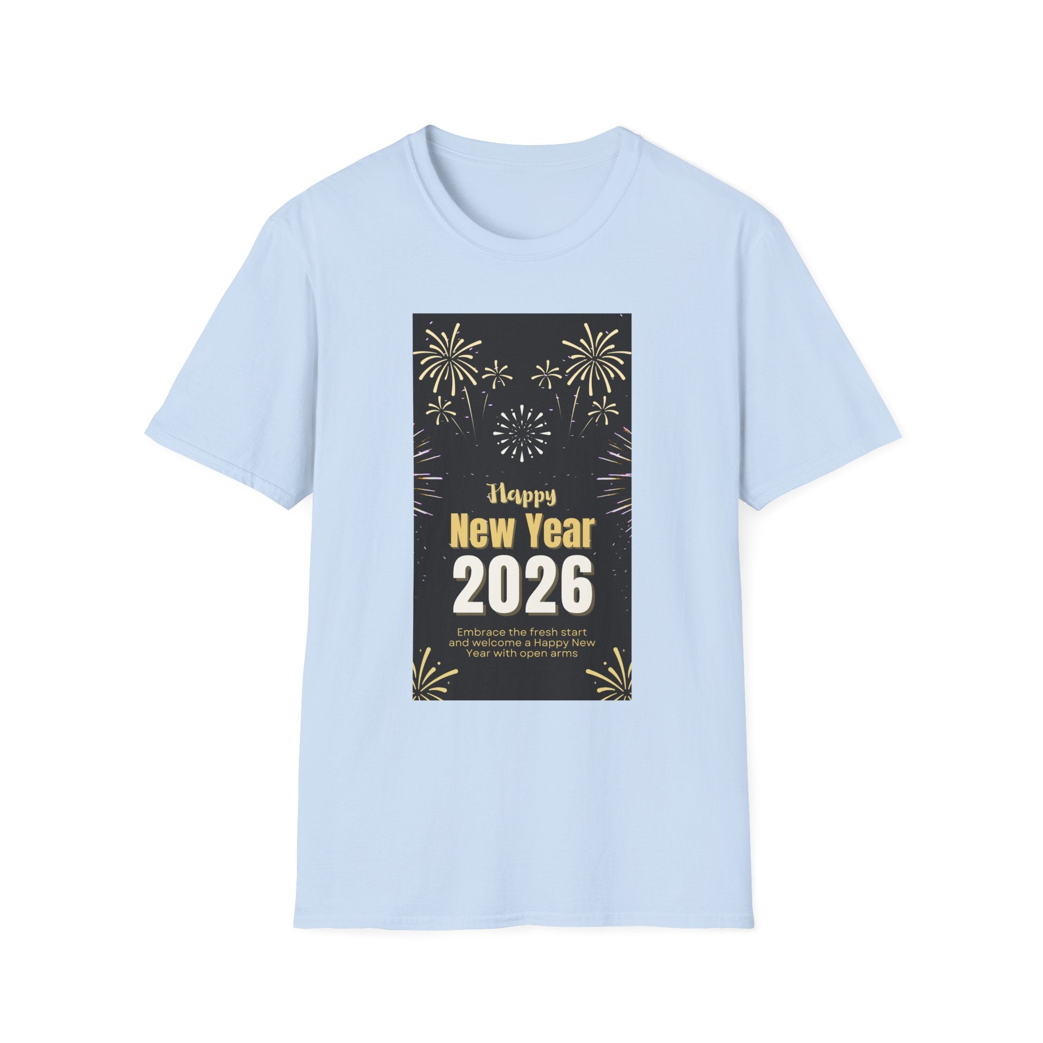 Happy New Year 2026 Unisex Softstyle T-Shirt, New Year Celebration Tee, Unisex Graphic Shirt, Festive Apparel, Holiday Gift
